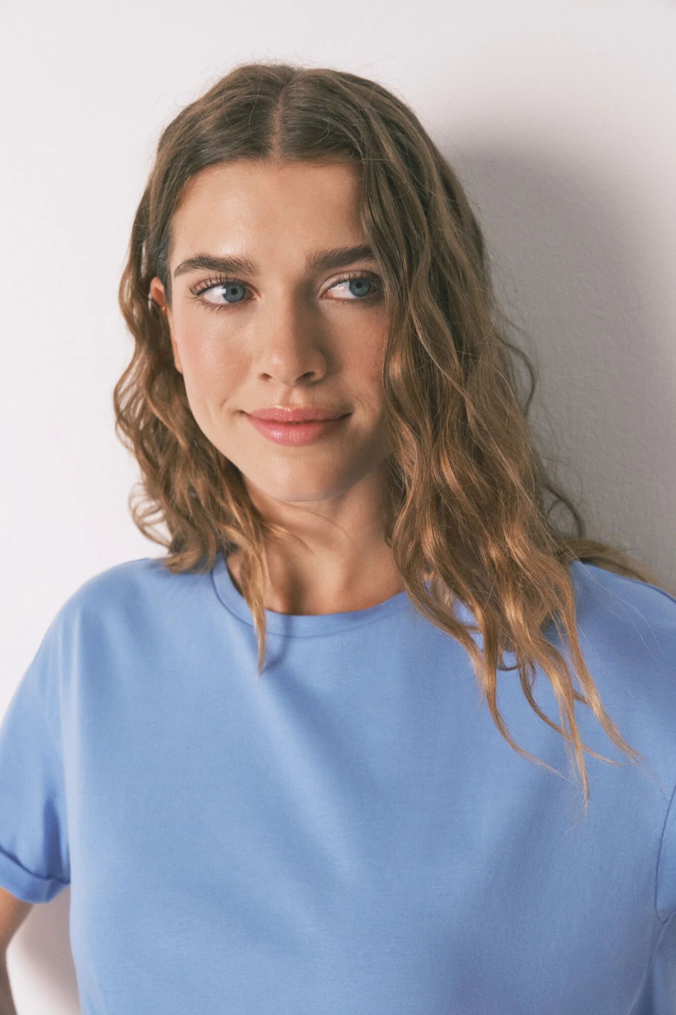 100% cotton blue T-shirt - Image 4