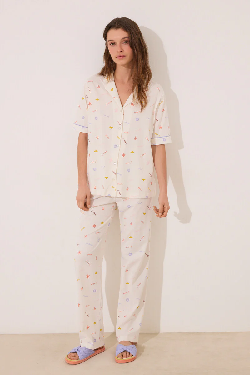 100% cotton classic pyjamas with “J´ADORE” print