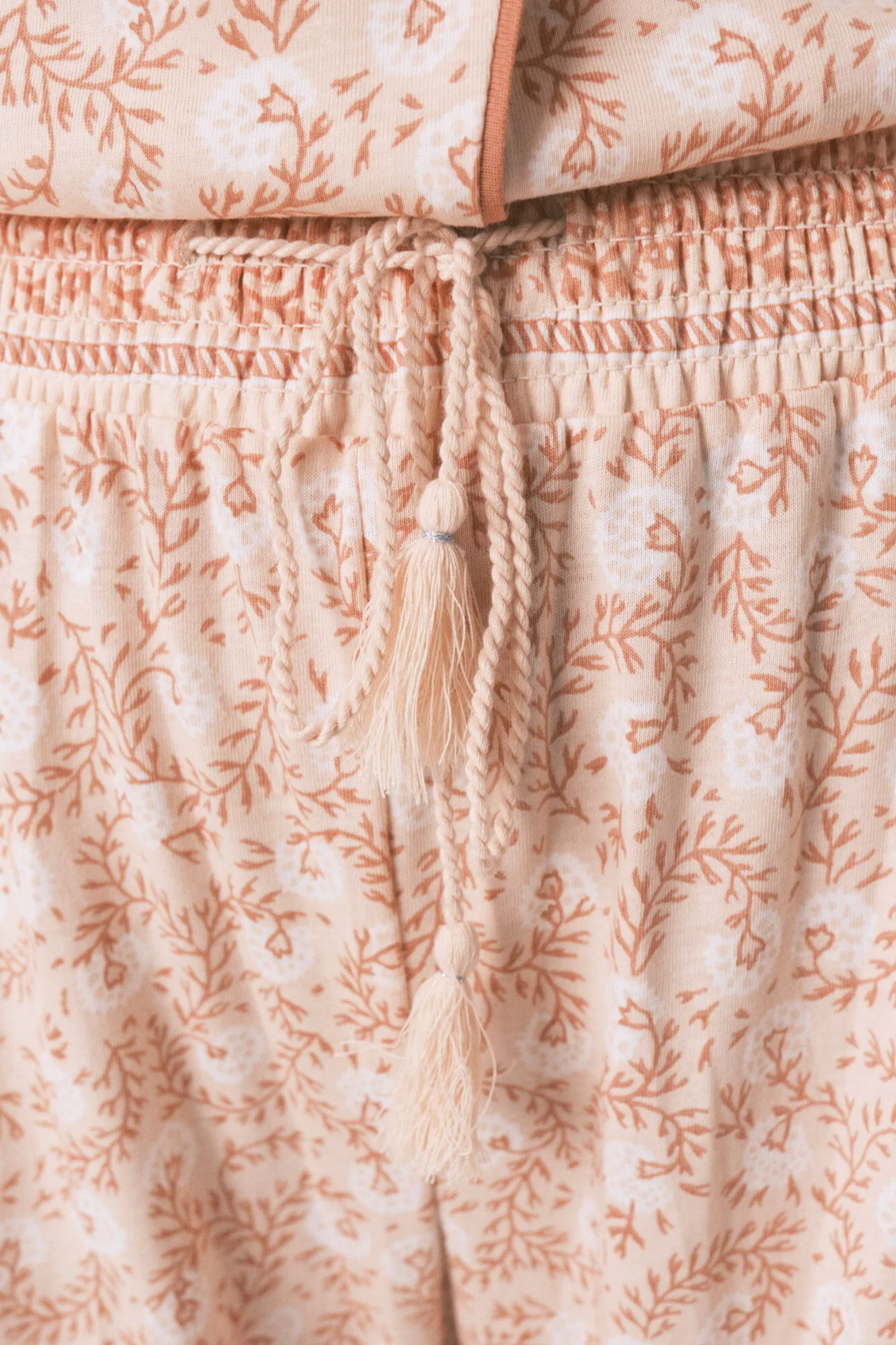 100% cotton classic pyjamas with orange flowers - Image 4
