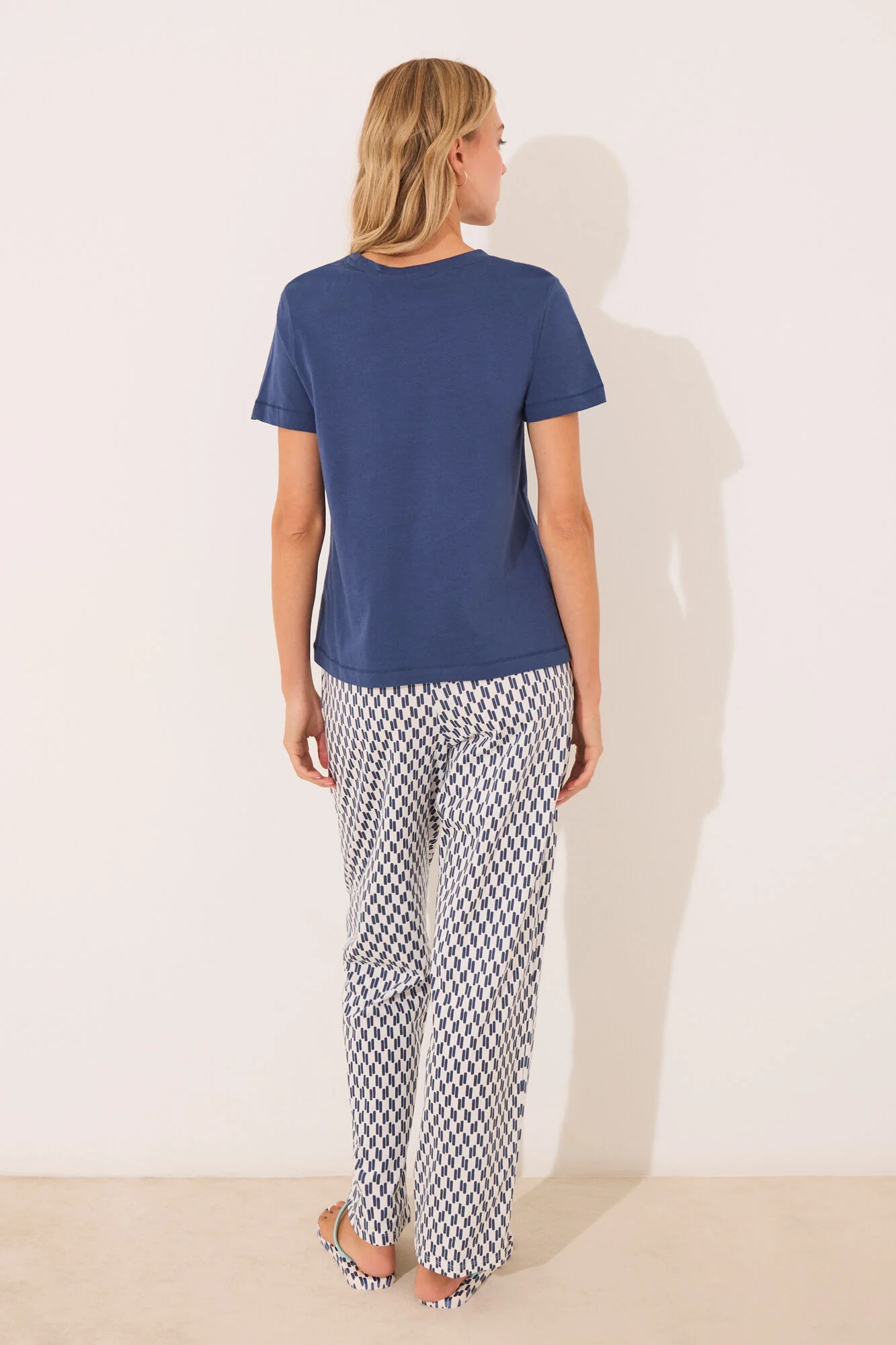 100% cotton geometric Snoopy long pyjamas - Image 4