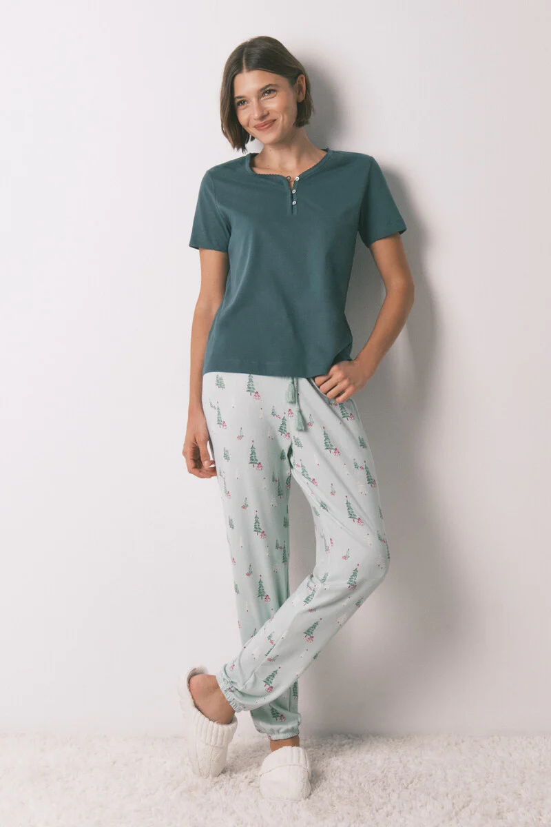 100% cotton green short sleeve T-shirt - Image 5