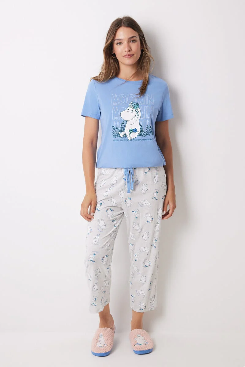 Moomin 100% cotton Capri long pyjamas - Image 2