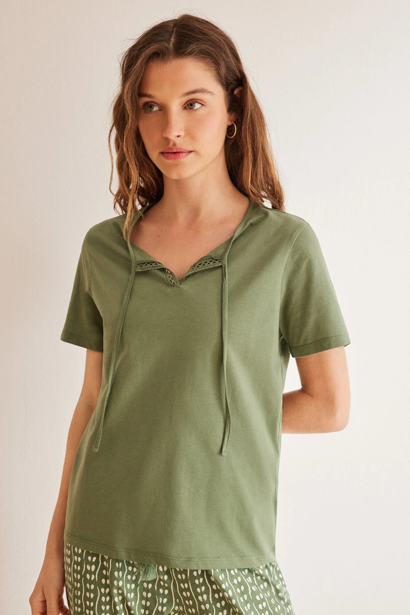 100% Cotton green geometric green pyjamas