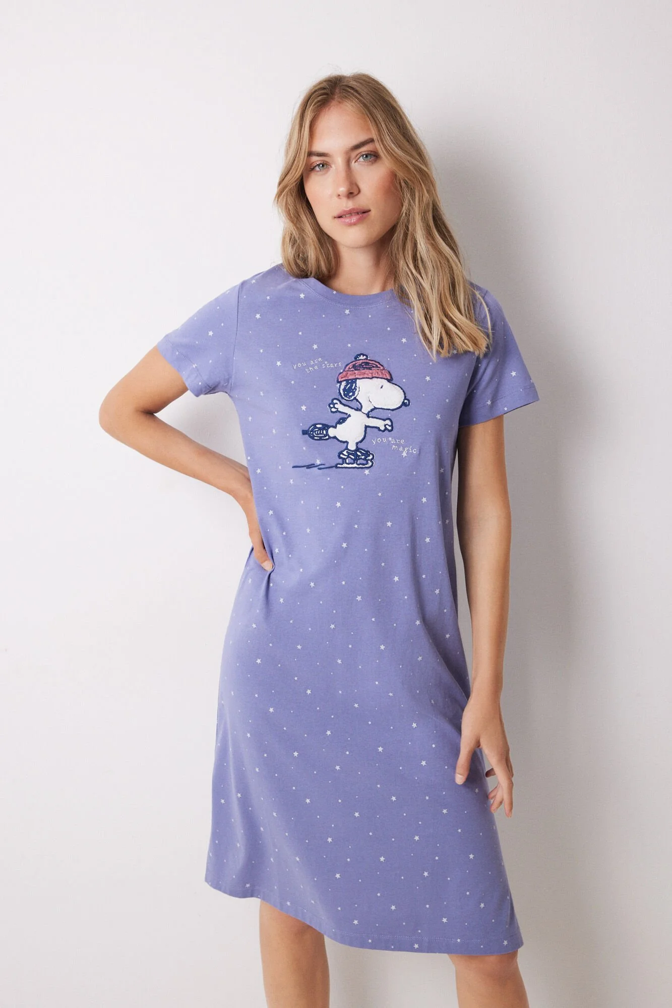 100% cotton midi Snoopy nightgown - Image 3