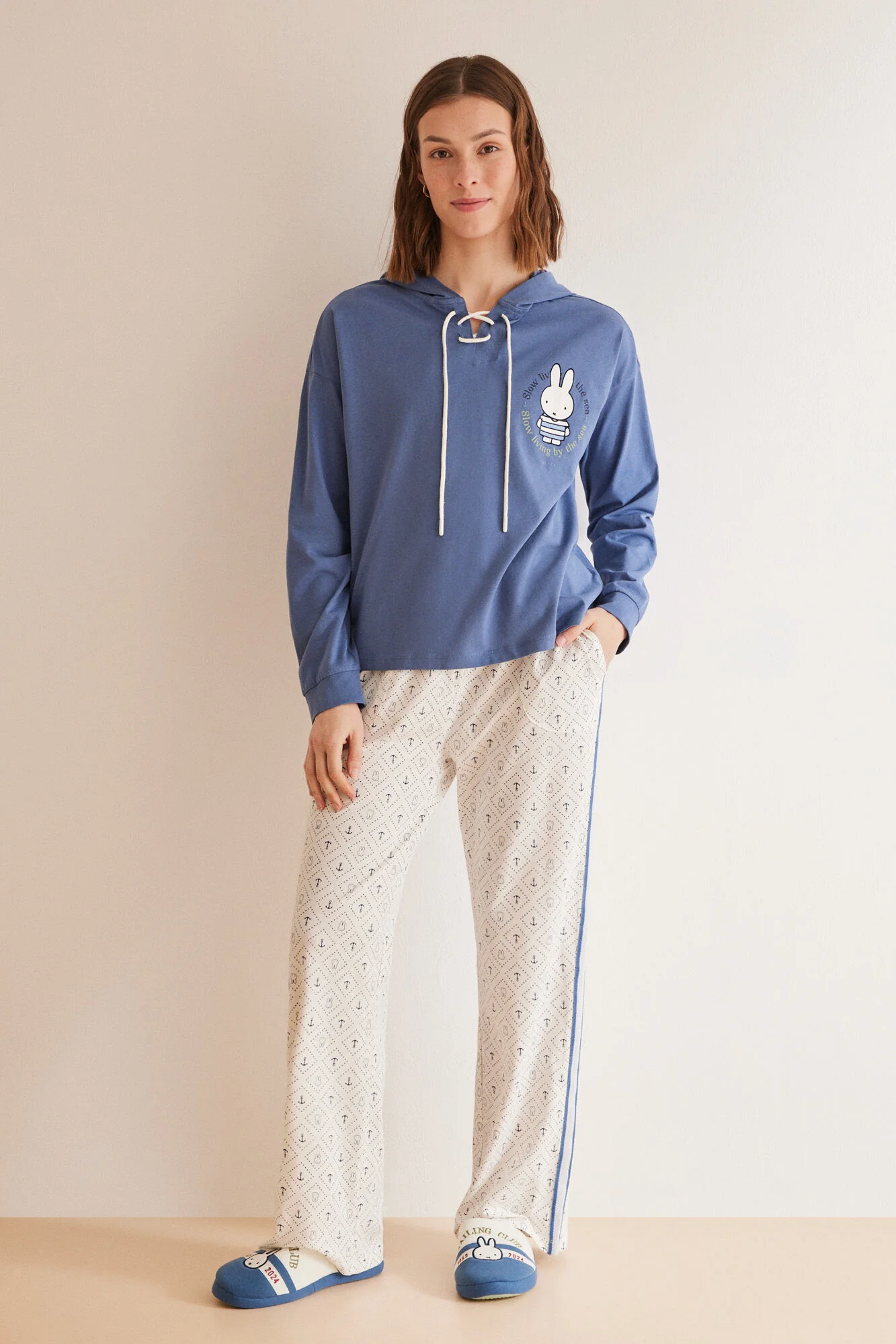 100% cotton Miffy hoodie pyjamas