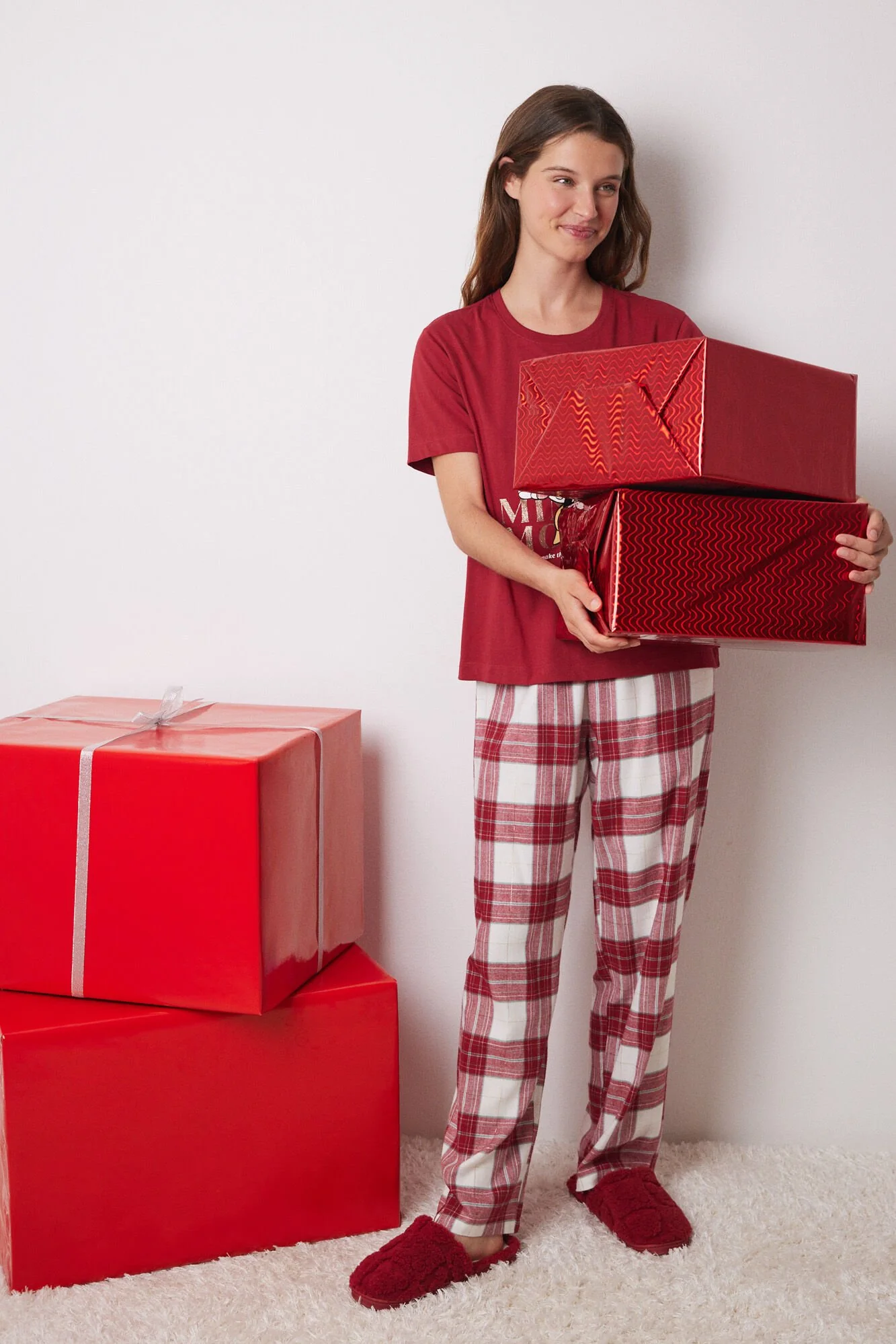 100% cotton Minnie checkered pajamas - Image 4