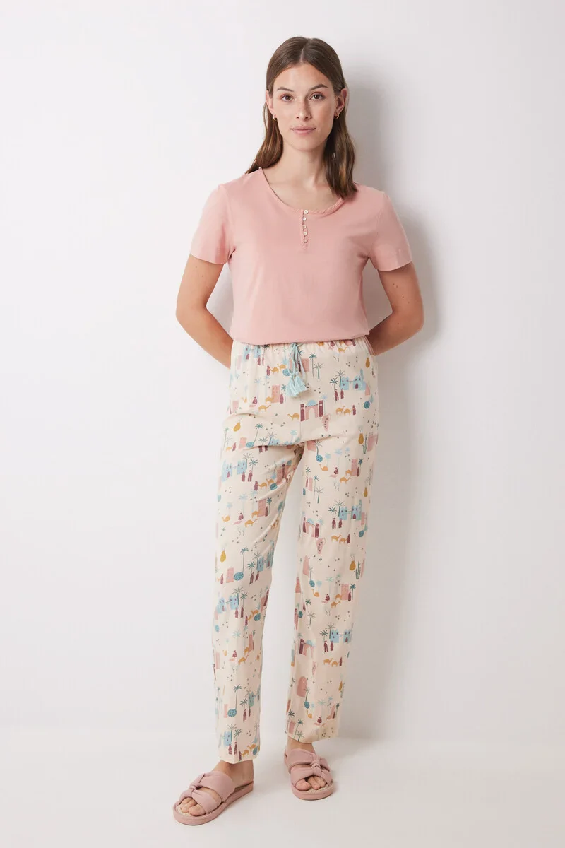 Long pants 100% ivory cotton