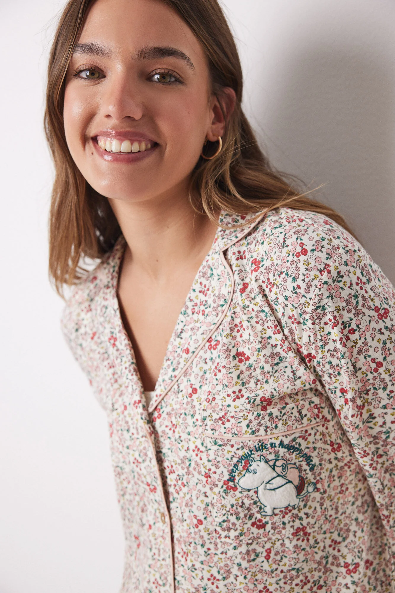 Floral 100% cotton classic pyjamas - Image 2