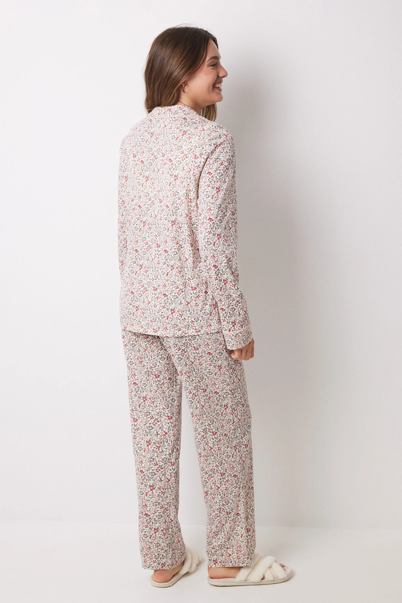 Floral 100% cotton classic pyjamas - Image 3