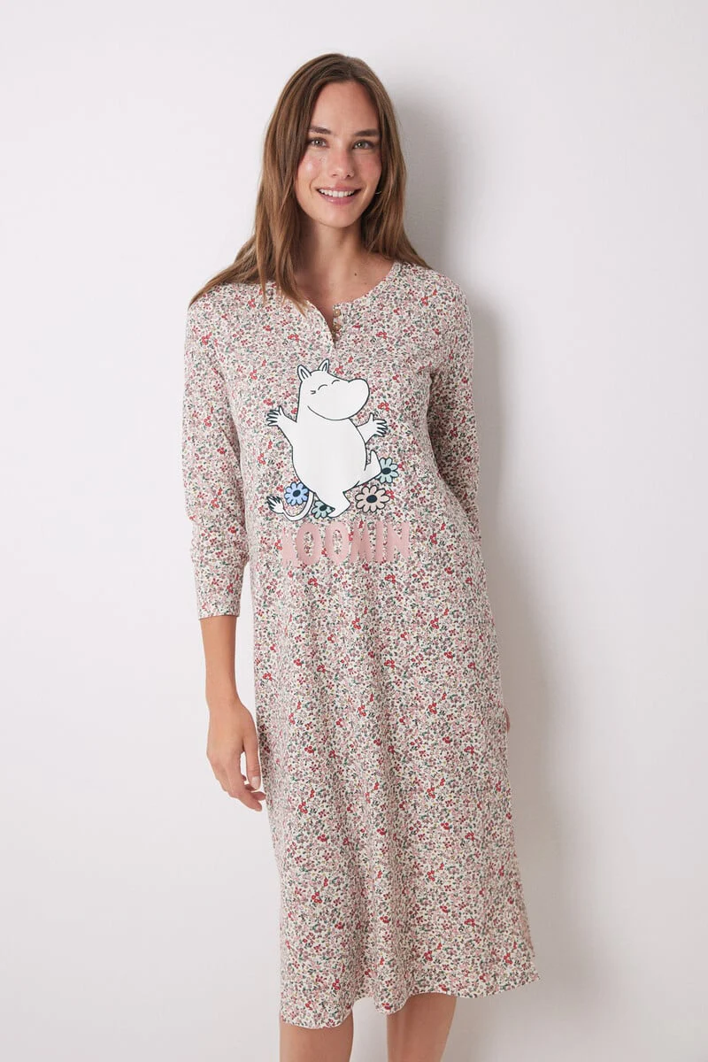 Moomin 100% cotton midi nightgown - Image 3