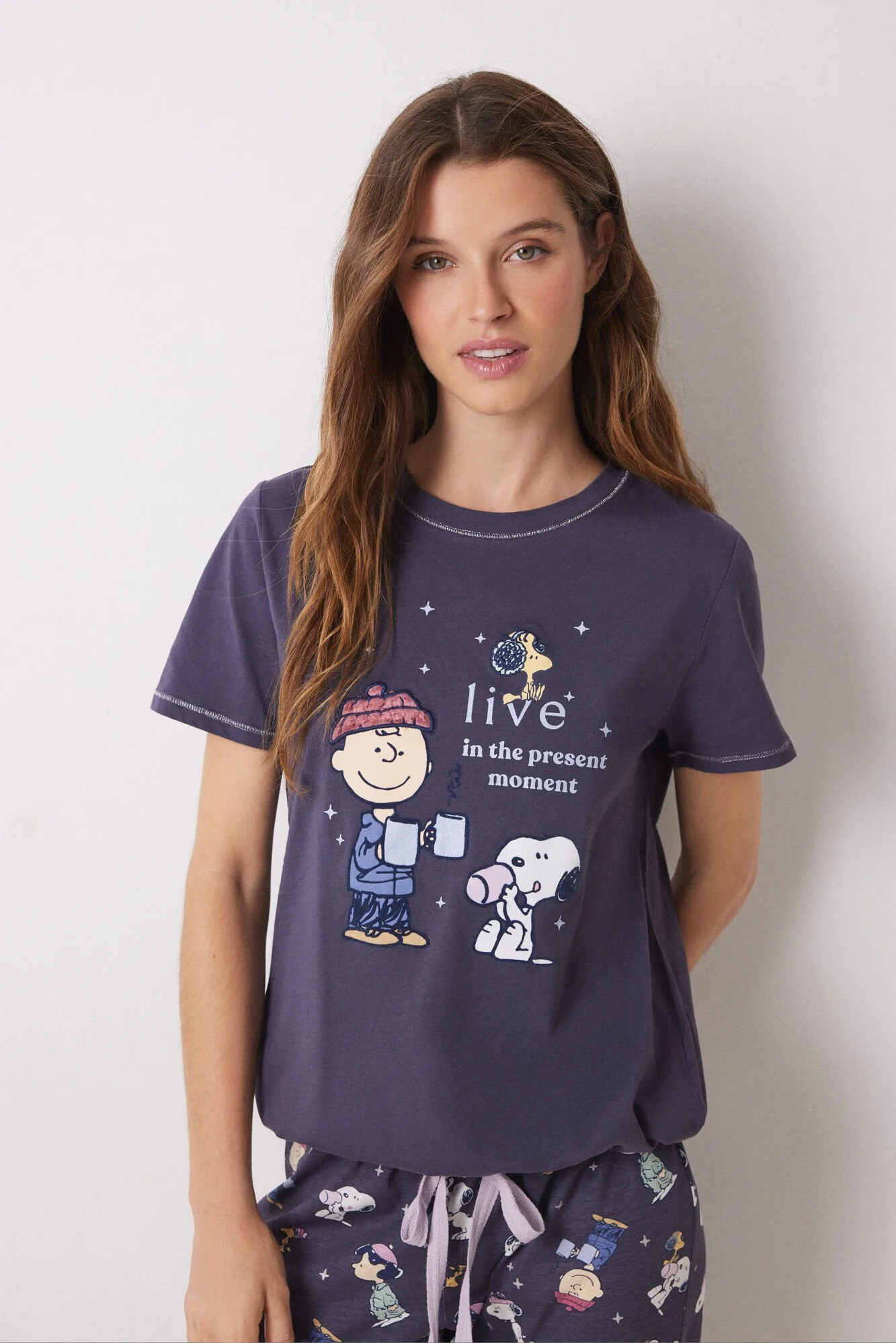 100% cotton purple Snoopy pyjamas - Image 4