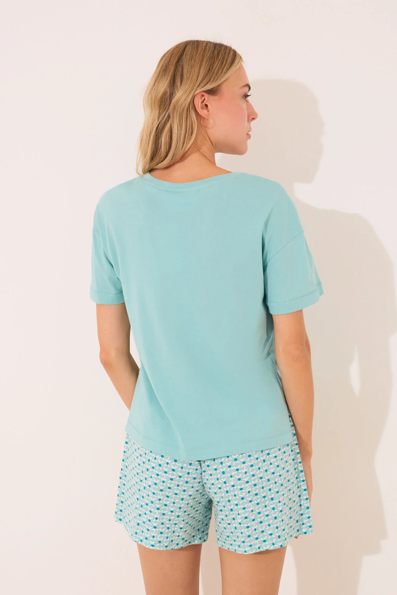100% cotton Snoopy green short pyjamas - Image 3