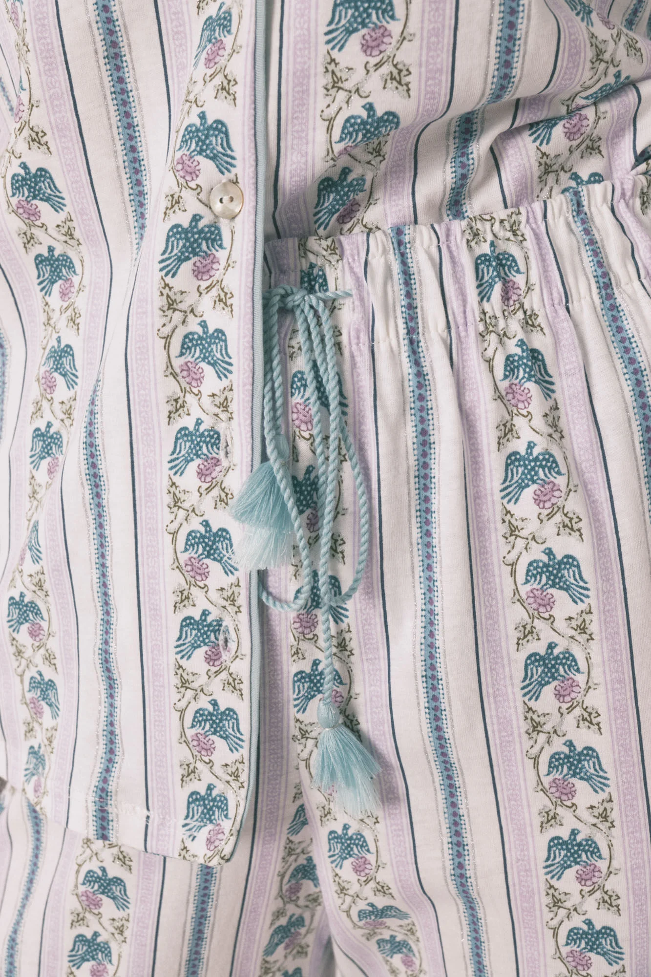 100% cotton striped Capri classic pyjamas - Image 4