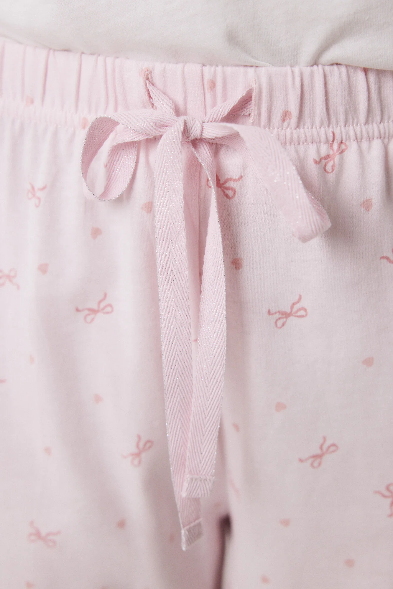 100% cotton white and pink Capri pajamas - Image 6