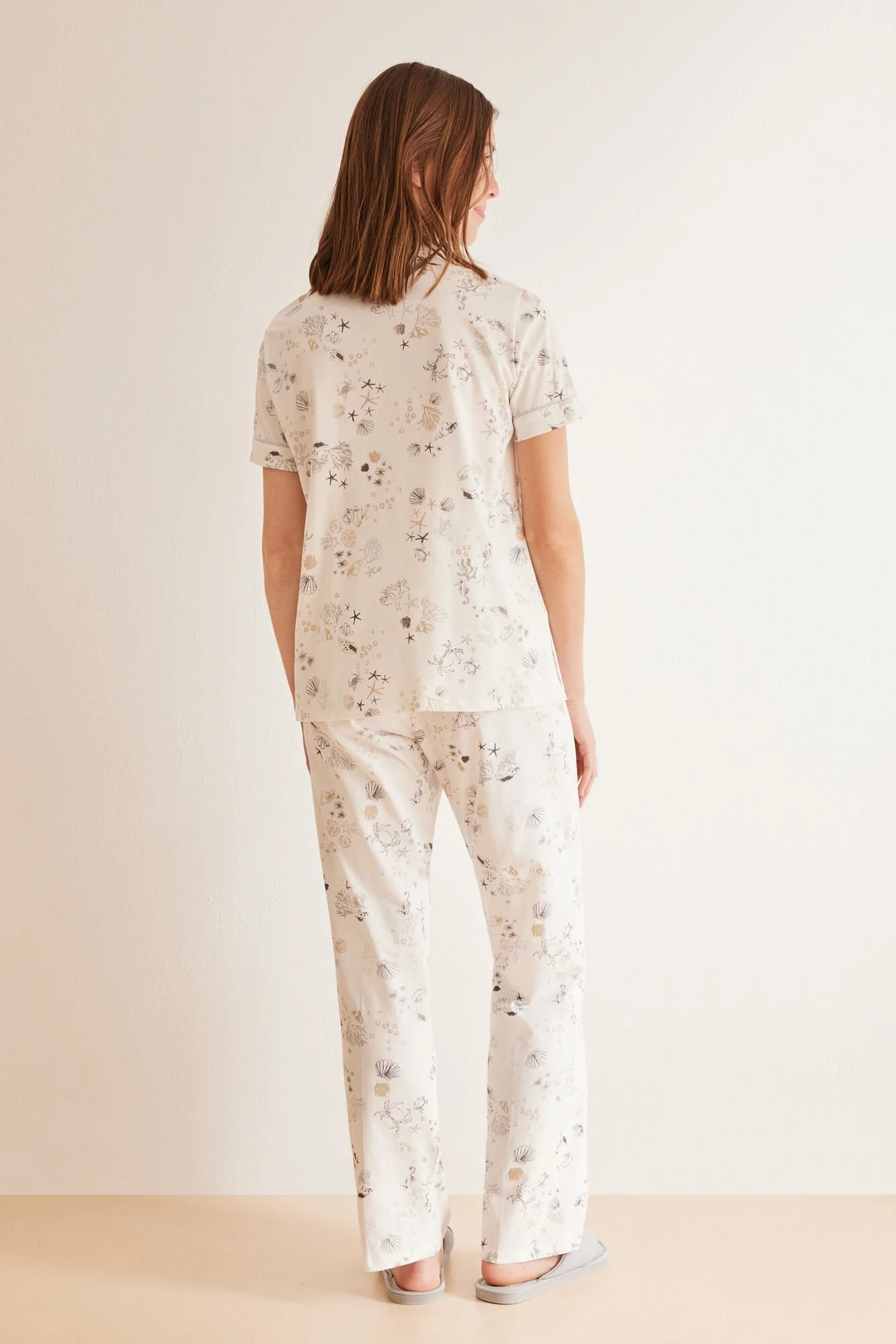 Classic long 100% cotton sea pyjamas - Image 2