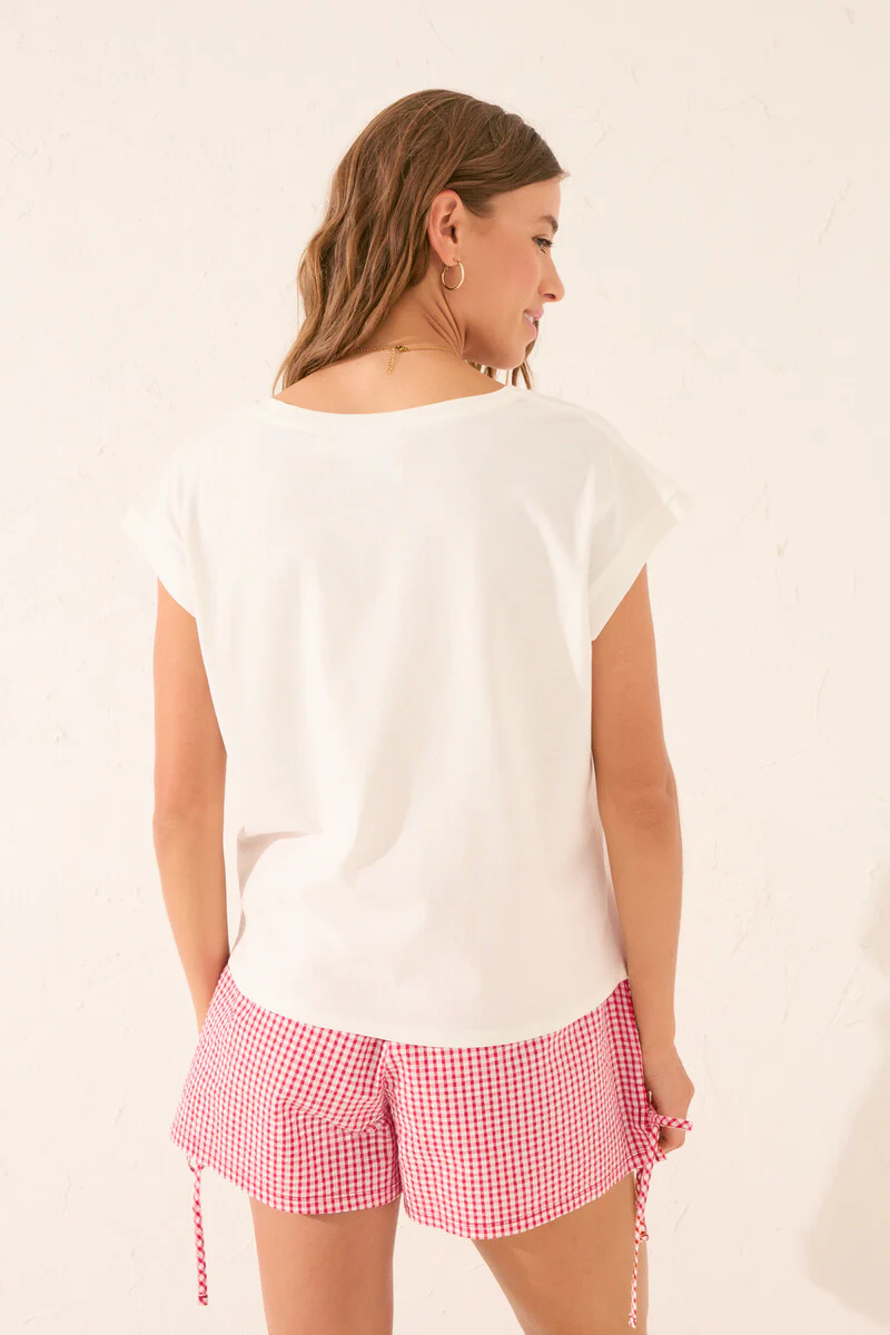 100% cotton white Snoopy short sleeve T-shirt - Image 2