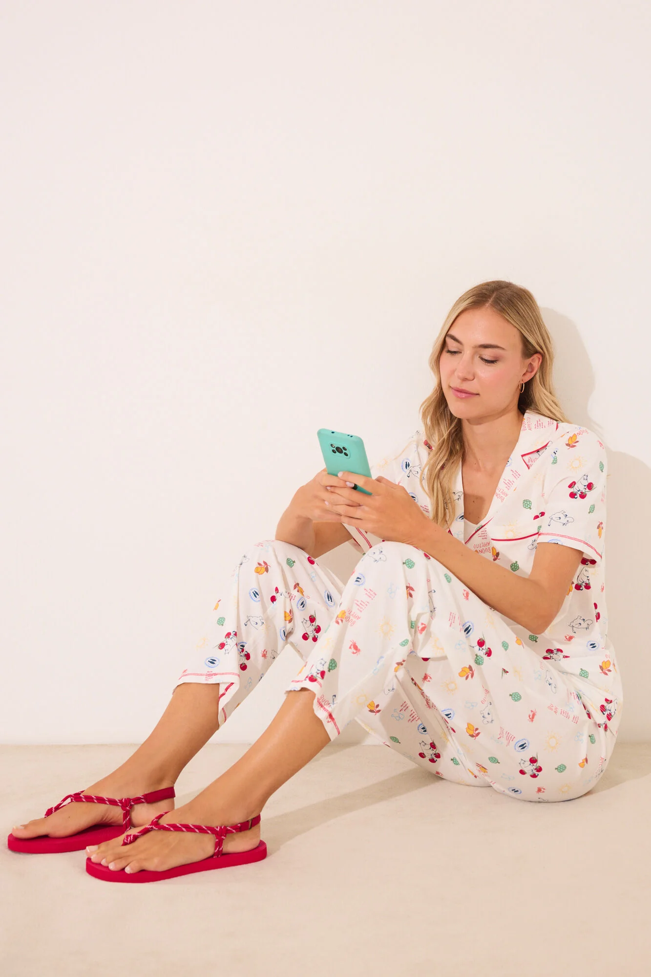 100% ivory cotton classic pyjamas