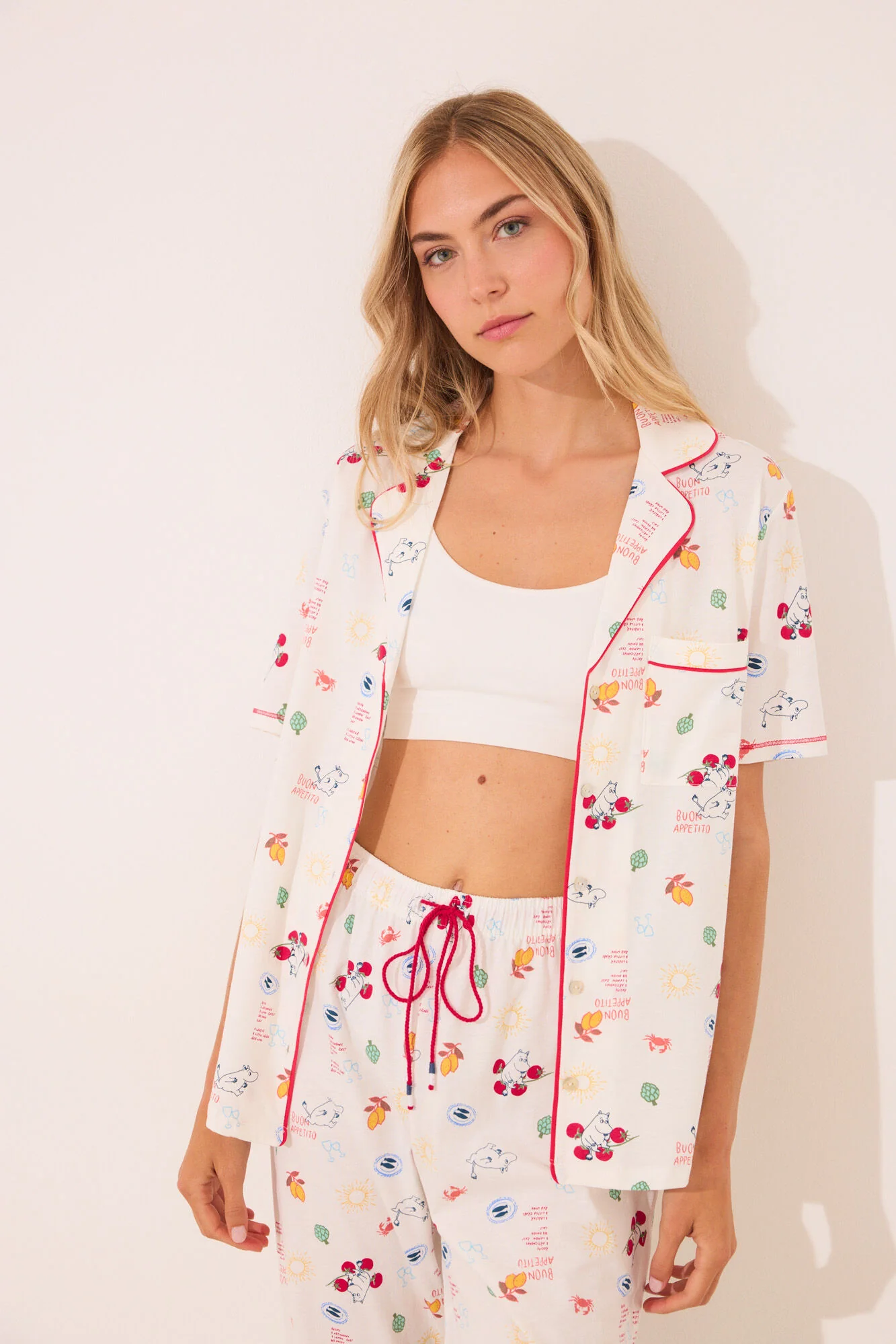 100% ivory cotton classic pyjamas - Image 3