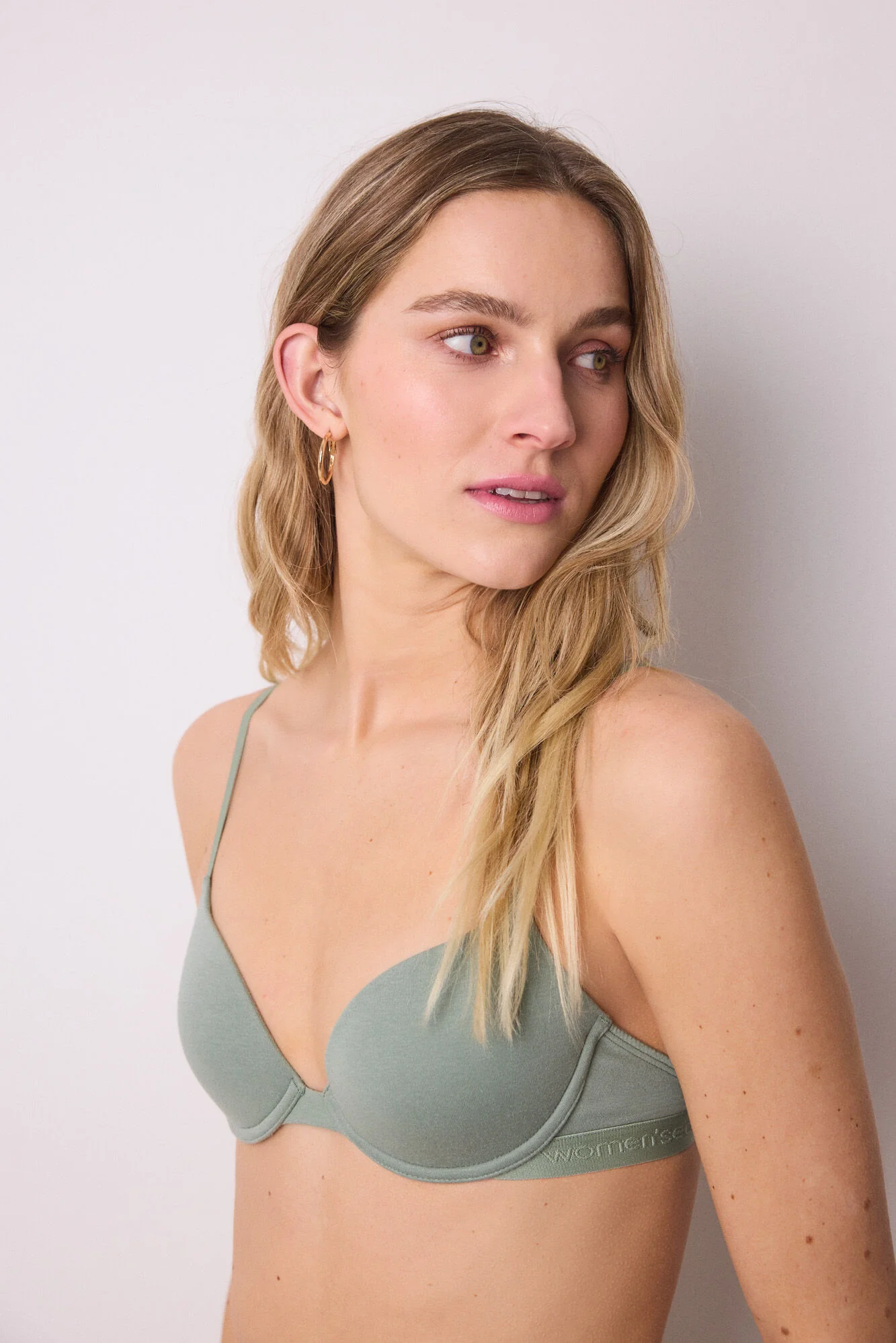 BEAUTIFUL classic bra in khaki cotton - Image 3