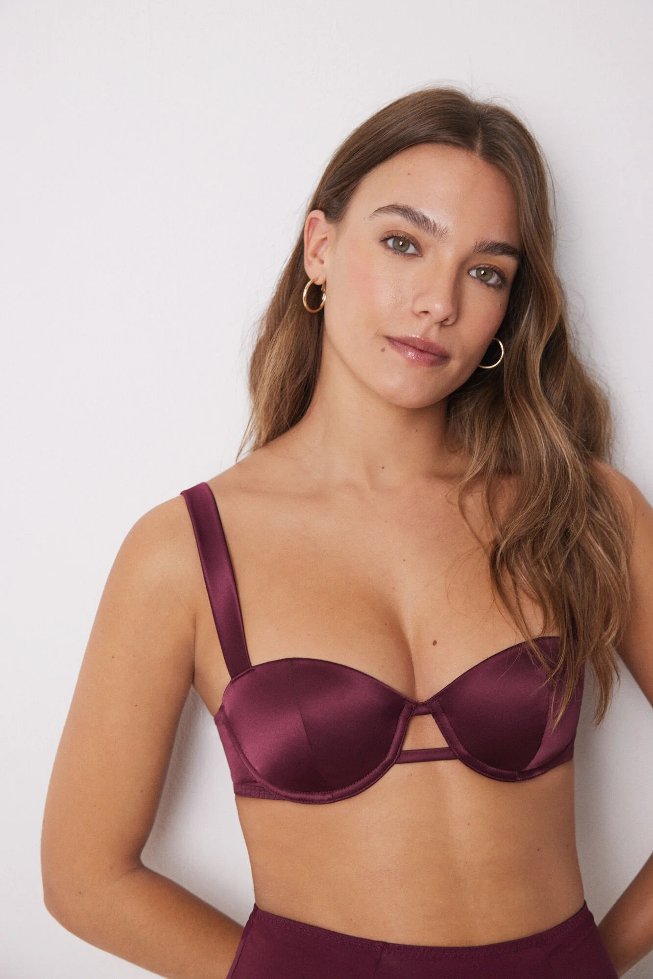 BEAUTIFUL classic padding and underwired bra in maroon - Image 5