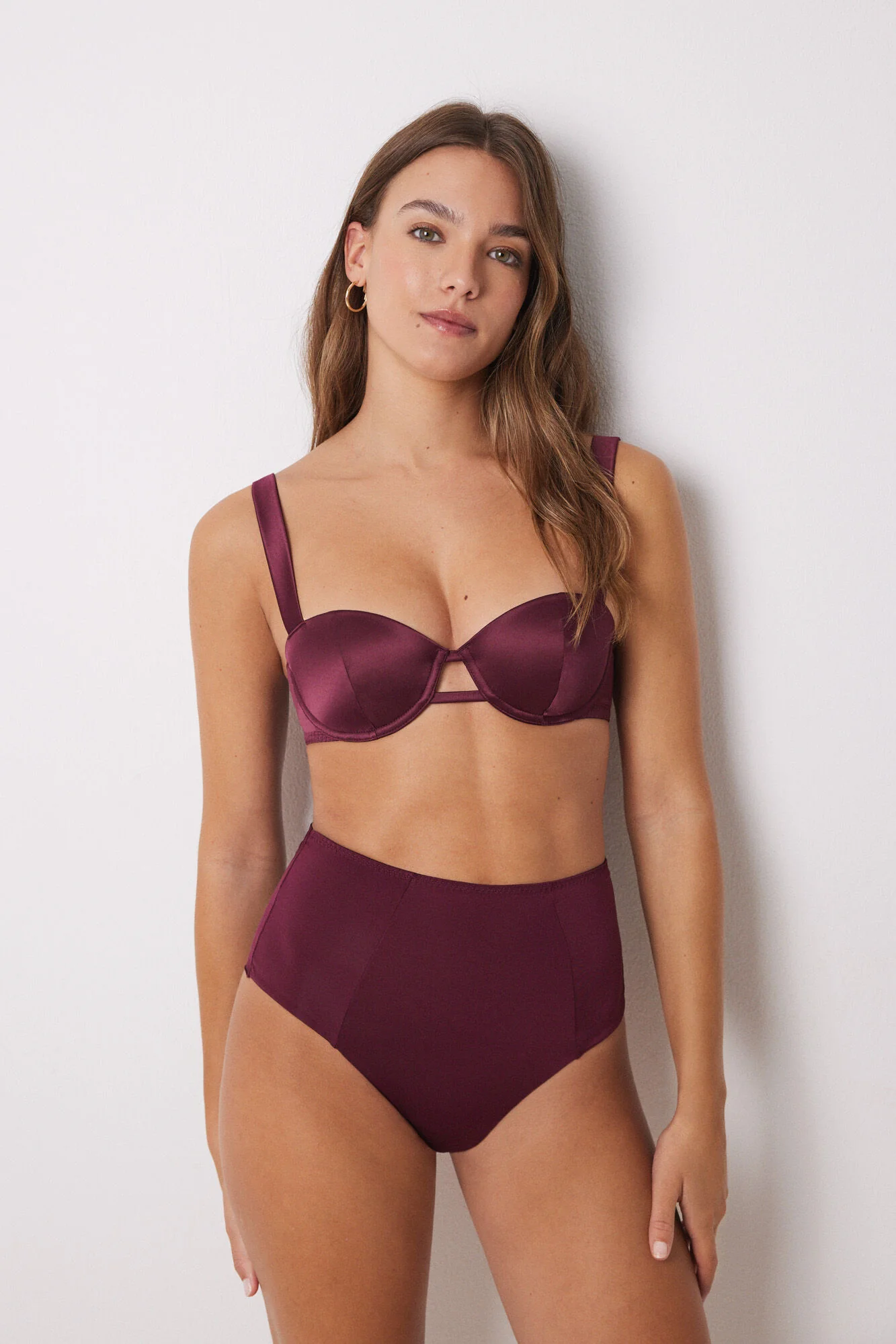 BEAUTIFUL classic padding and underwired bra in maroon - Image 6