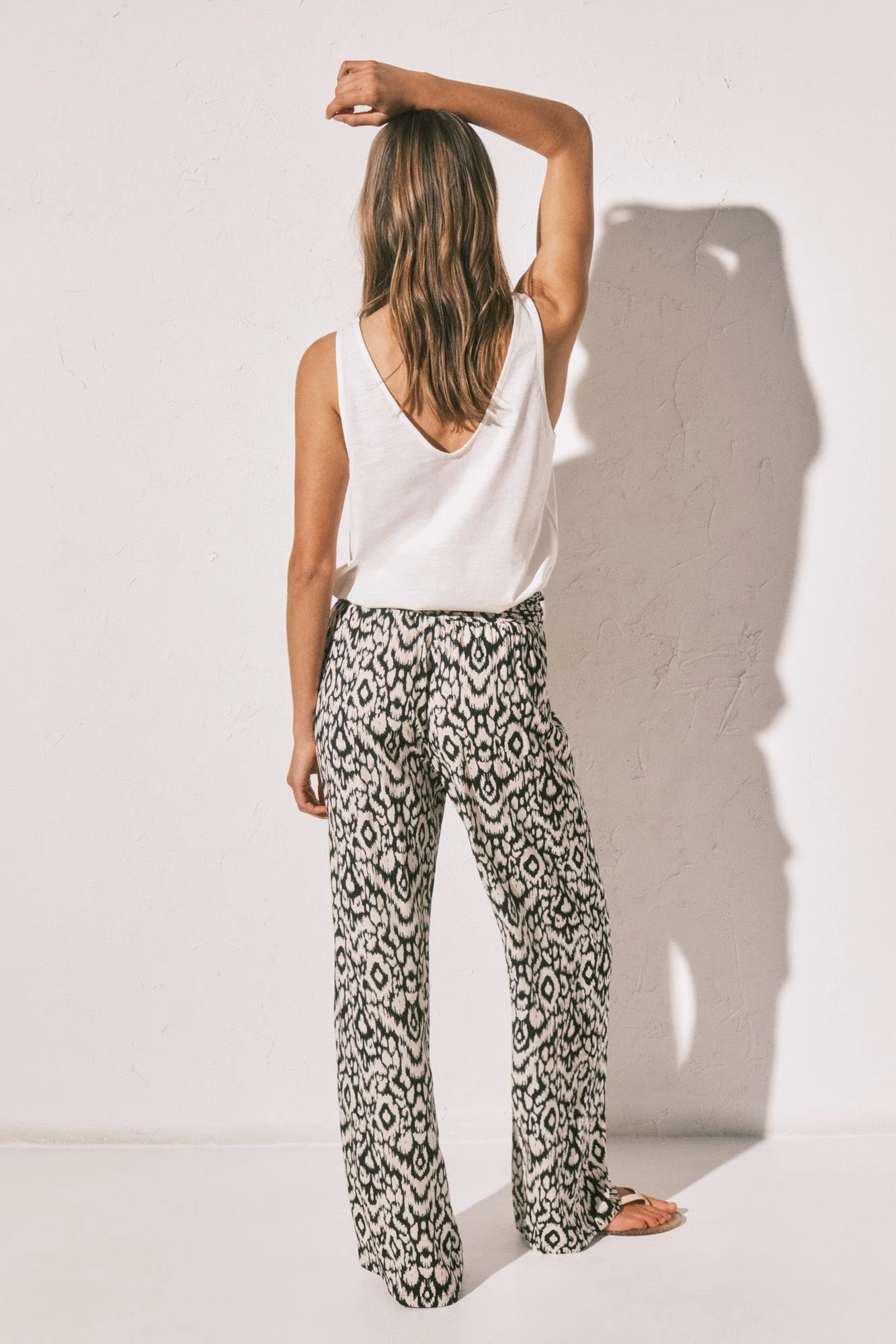 Black print long trousers - Image 5