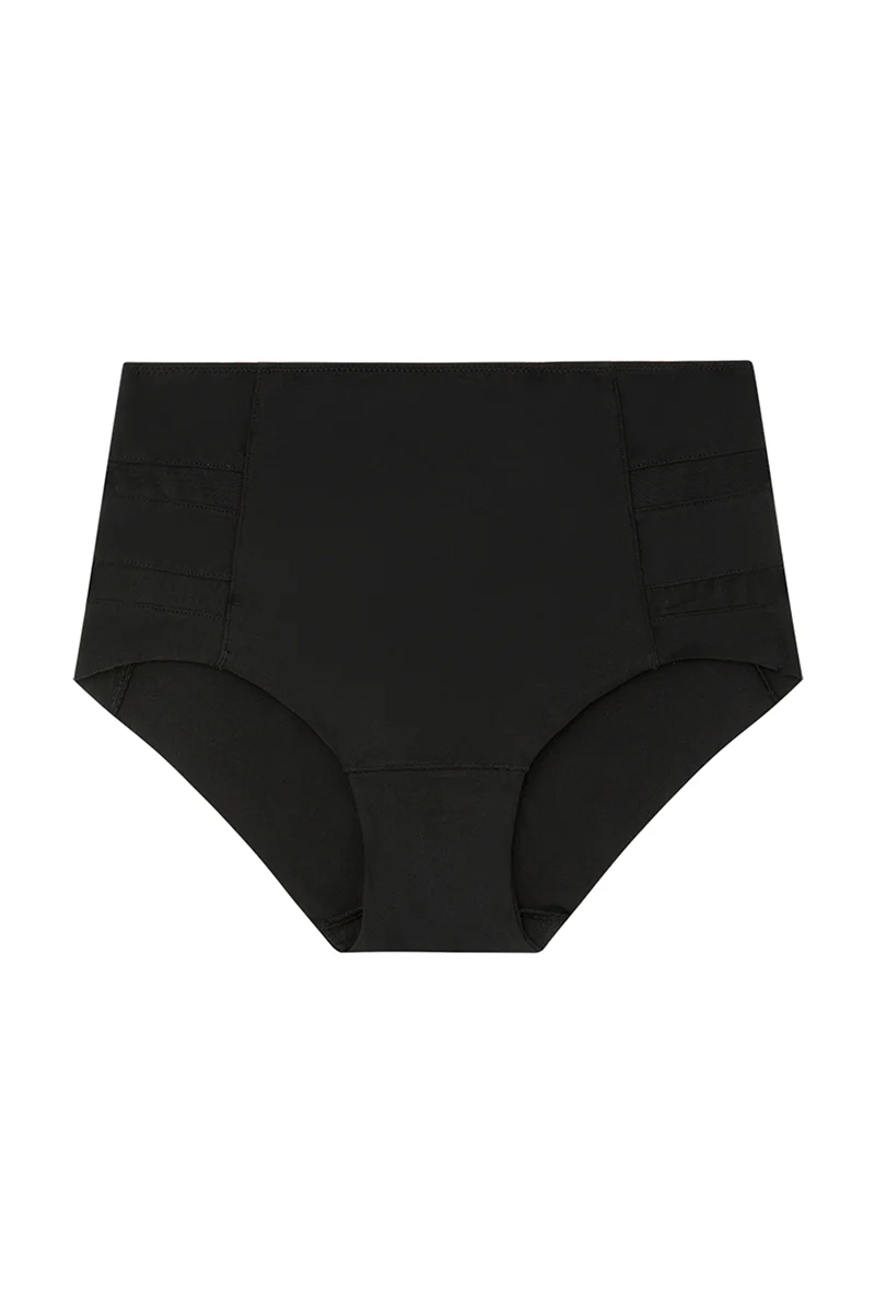 Black tulle high waist shaping panty - Image 3