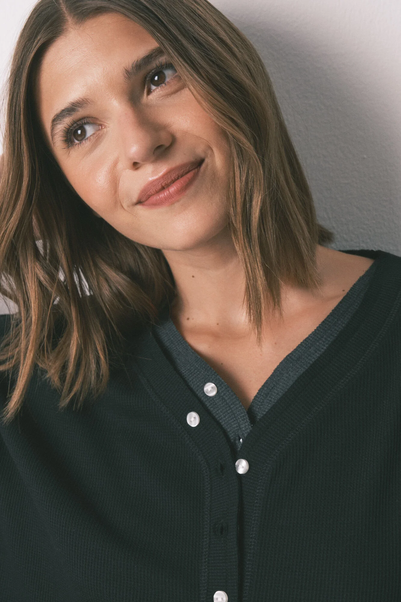 Black waffle long sleeve T-shirt - Image 6