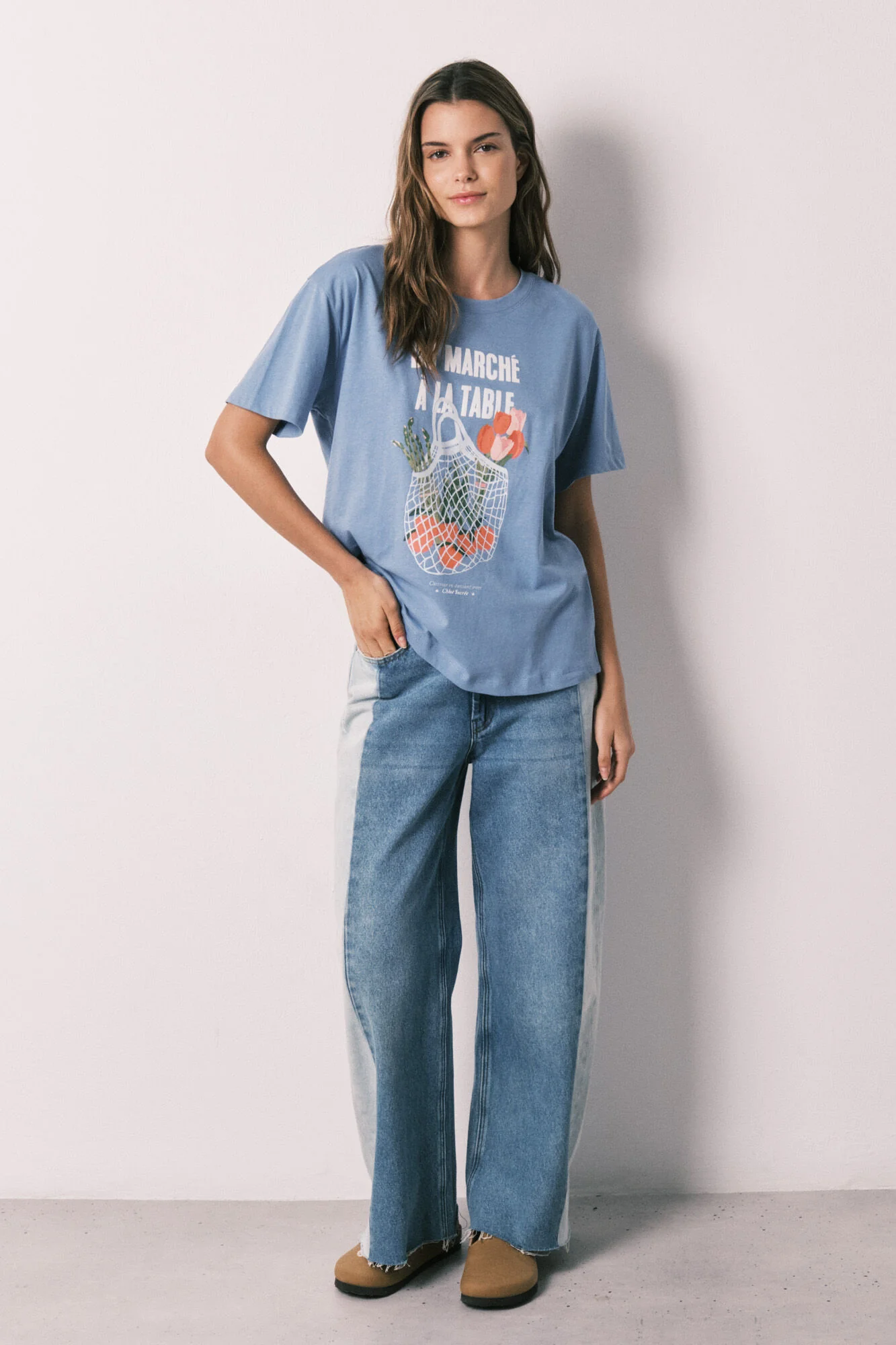 Blue 100% cotton short sleeve T-shirt - Image 2