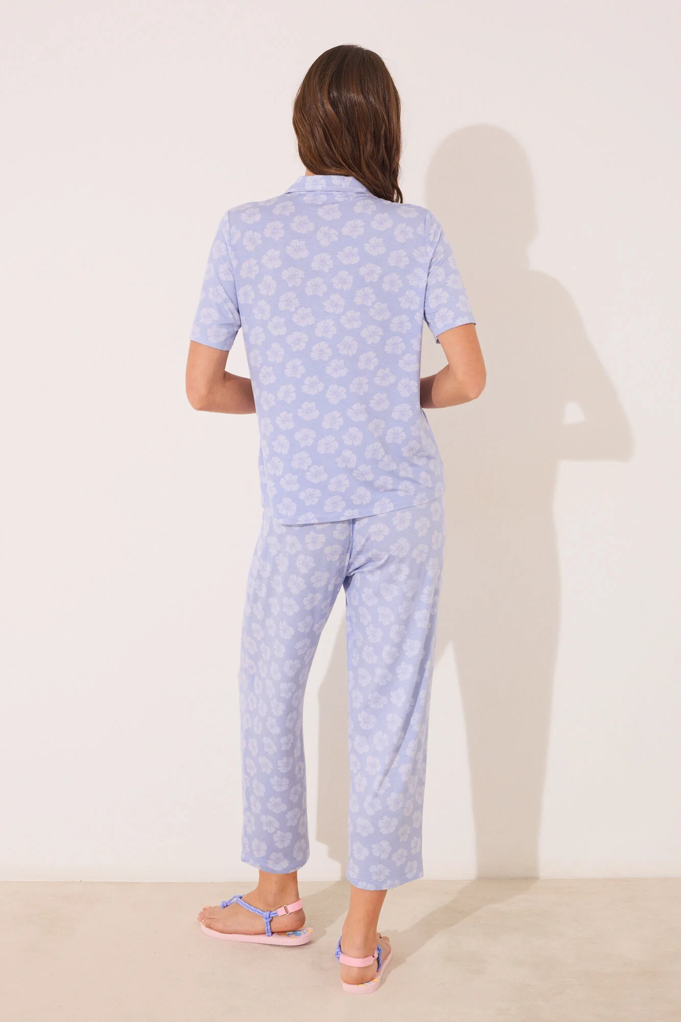 Blue Capri viscose classic pyjamas - Image 3