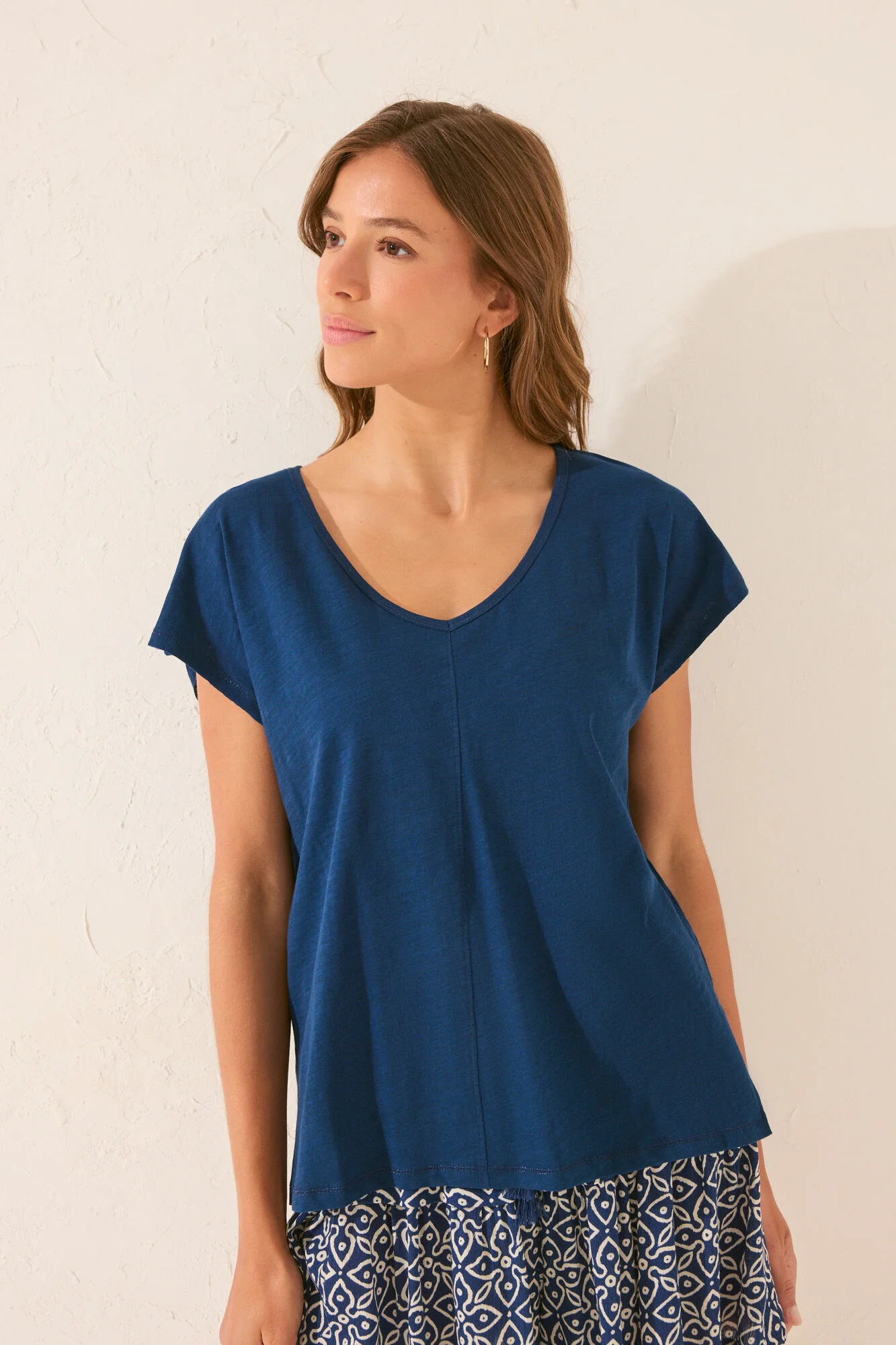 Blue glitter short sleeve T-shirt