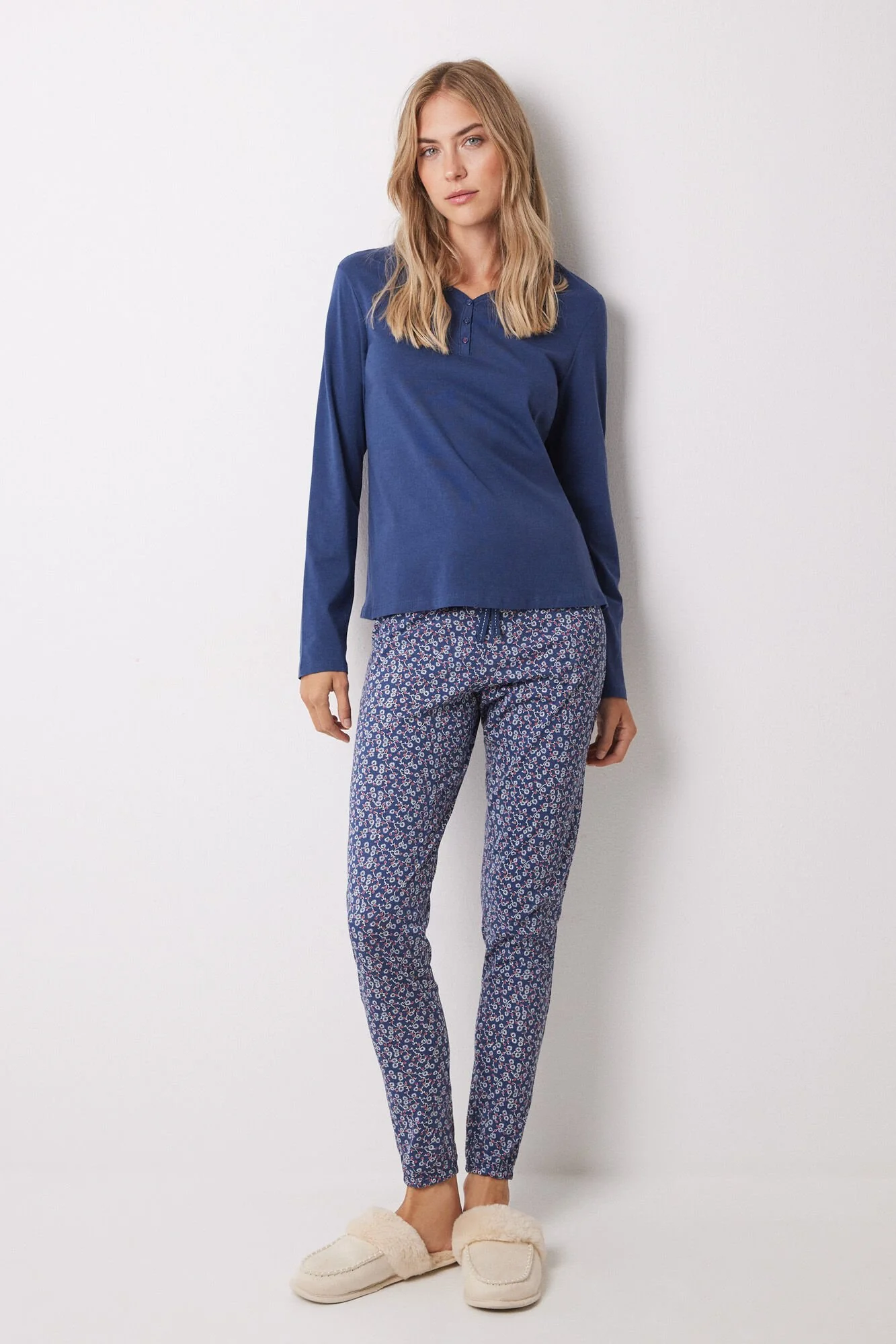 Blue long sleeve cotton t-shirt - Image 4