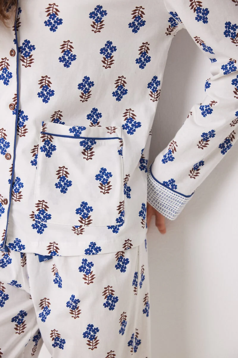 Long shirt pajamas 100% cotton flowers - Image 4