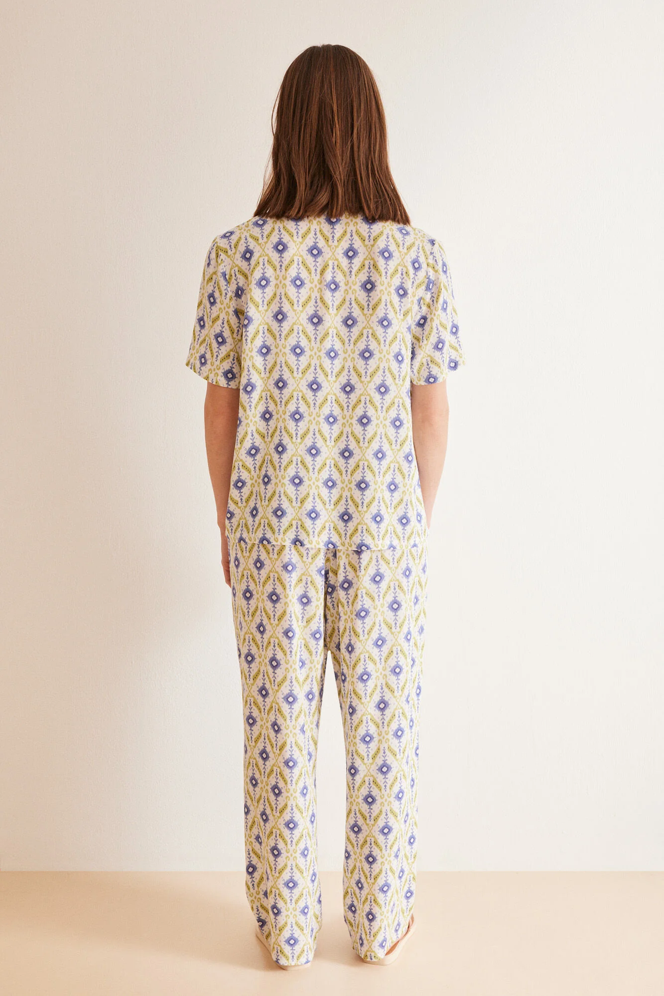 Geometric ikat classic pyjamas - Image 2
