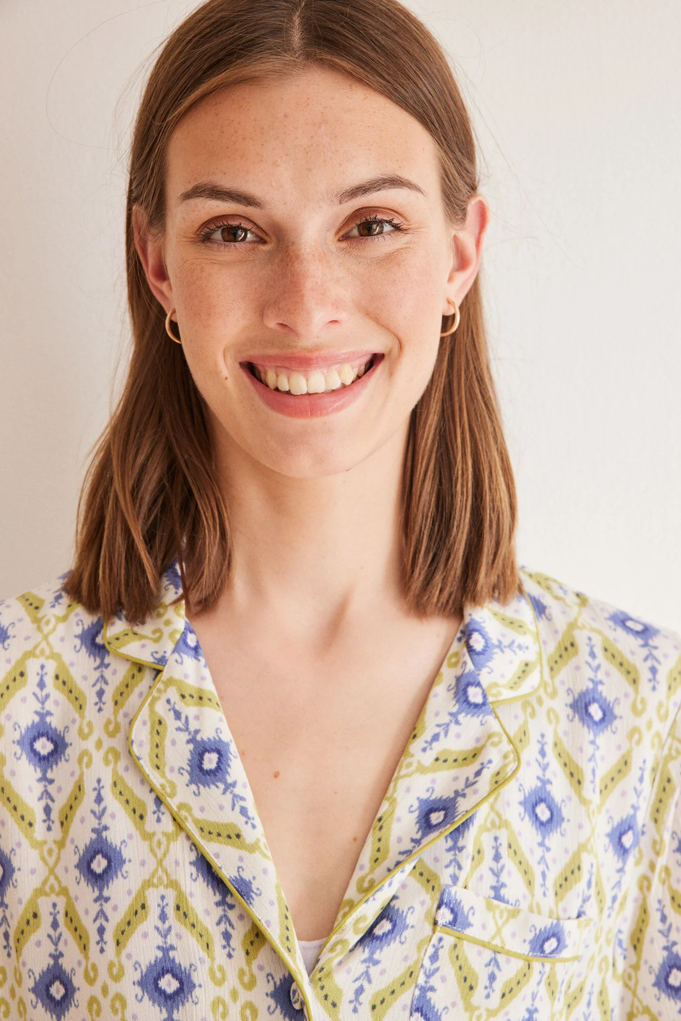 Geometric ikat classic pyjamas - Image 3