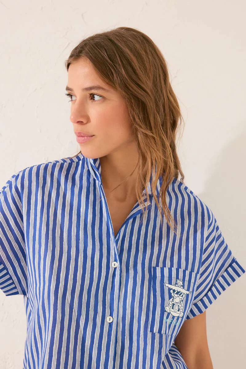 Blue striped classic pyjamas - Image 3