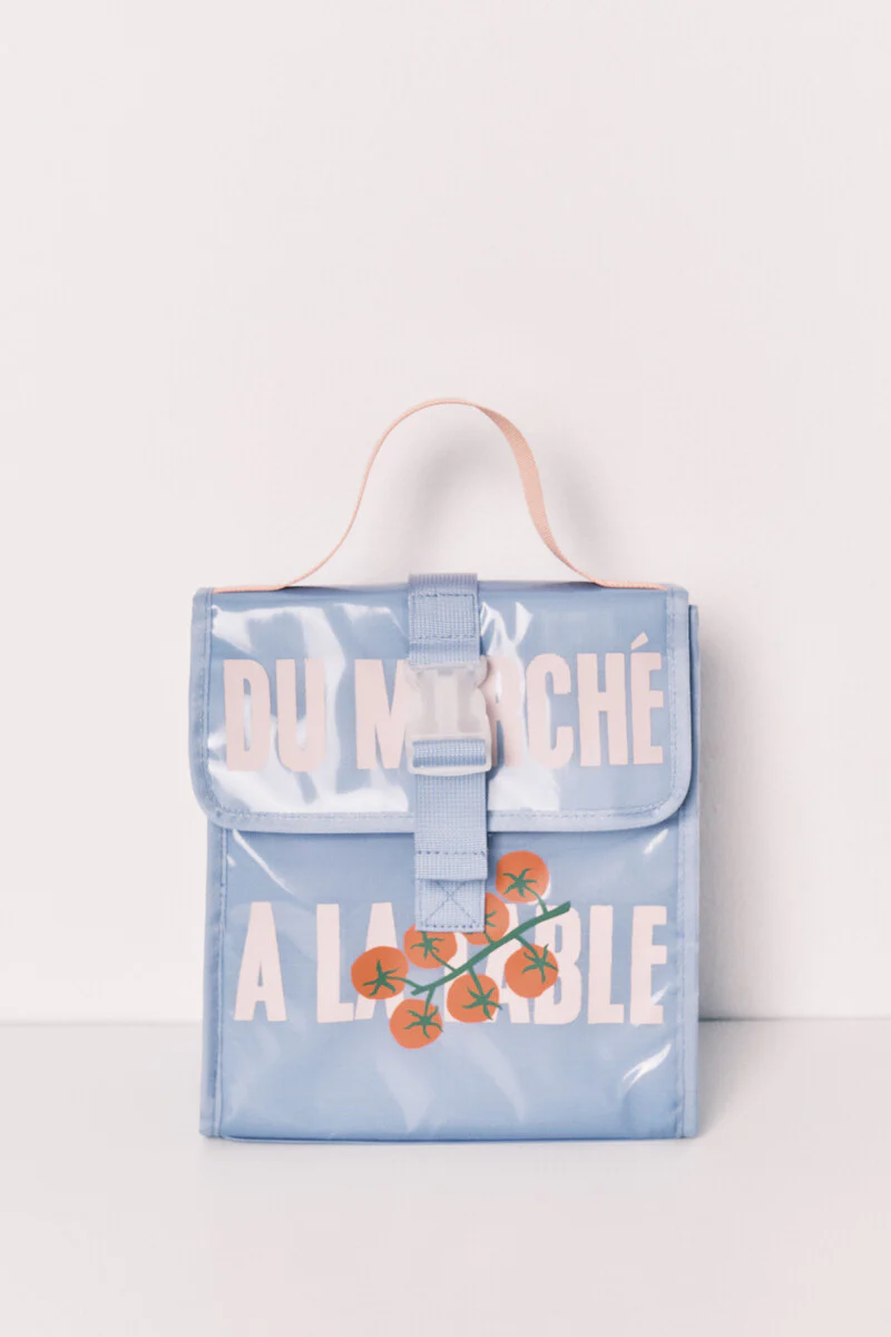 Blue thermal food bag