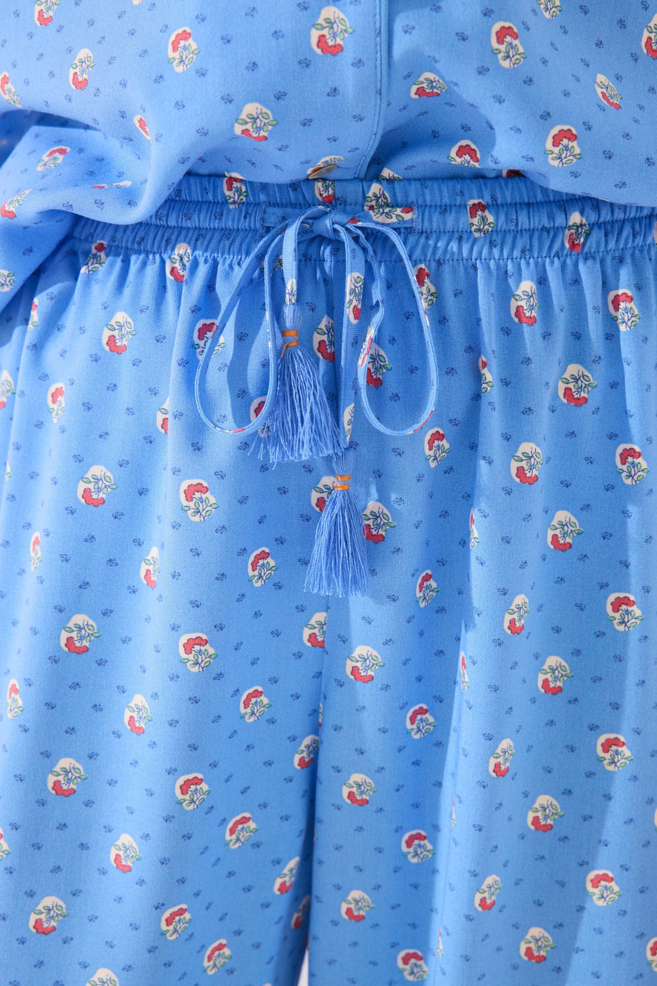 Blue viscose Capri classic pyjamas - Image 5