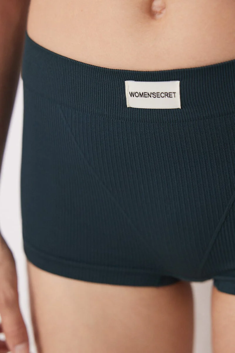 Dark green seamless ribbed boxers briefs - Image 5