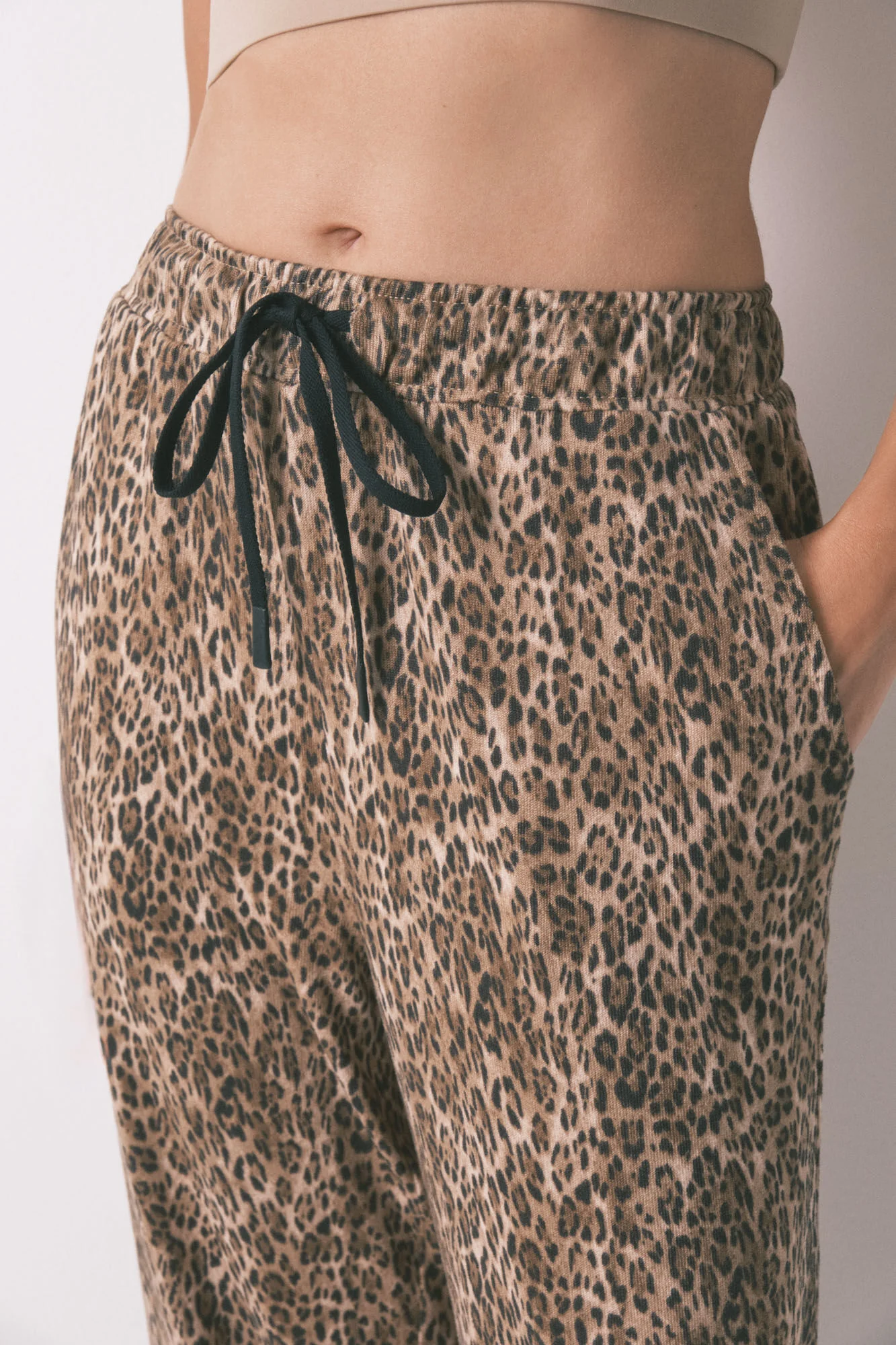 Brown carrot animal print long trouser - Image 2