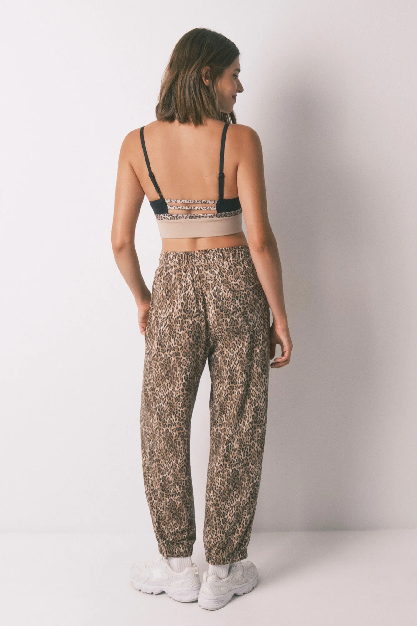 Brown carrot animal print long trouser - Image 4