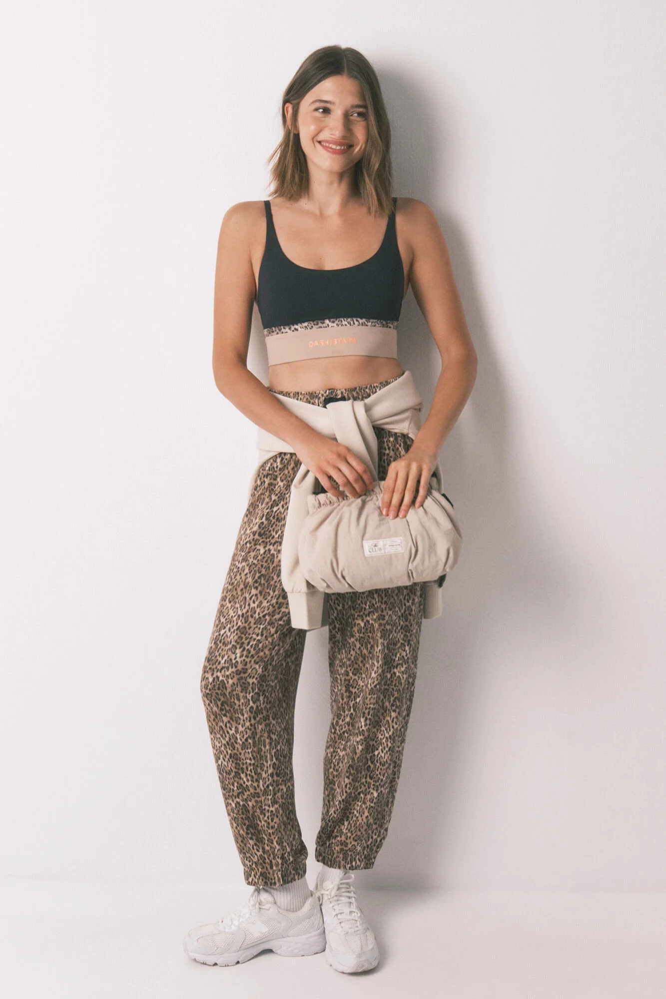 Brown carrot animal print long trouser - Image 5