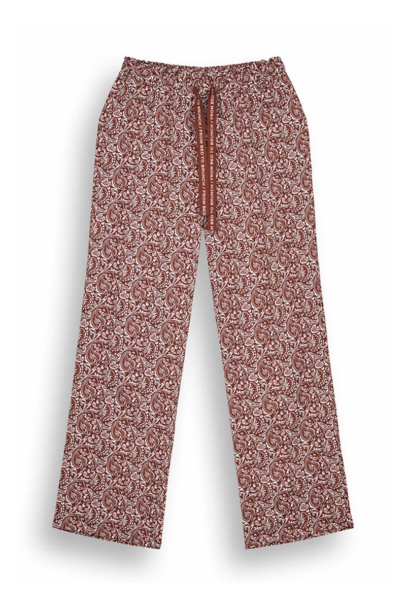 Long lounge trousers in paisley viscose - Image 6