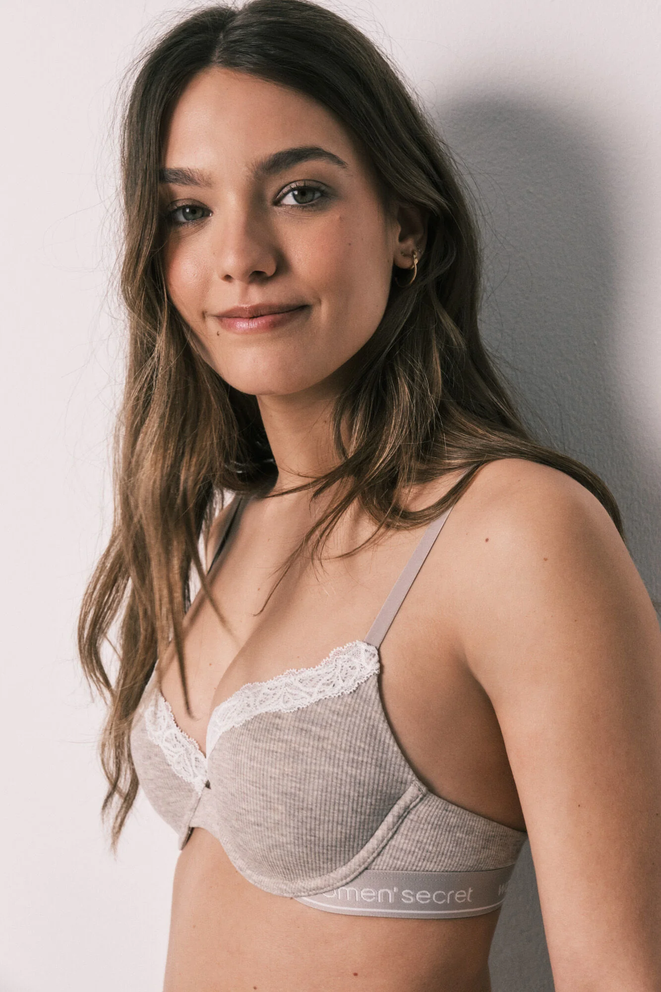 Brown ribbed cotton classic bra BEAUTIFUL - Image 4