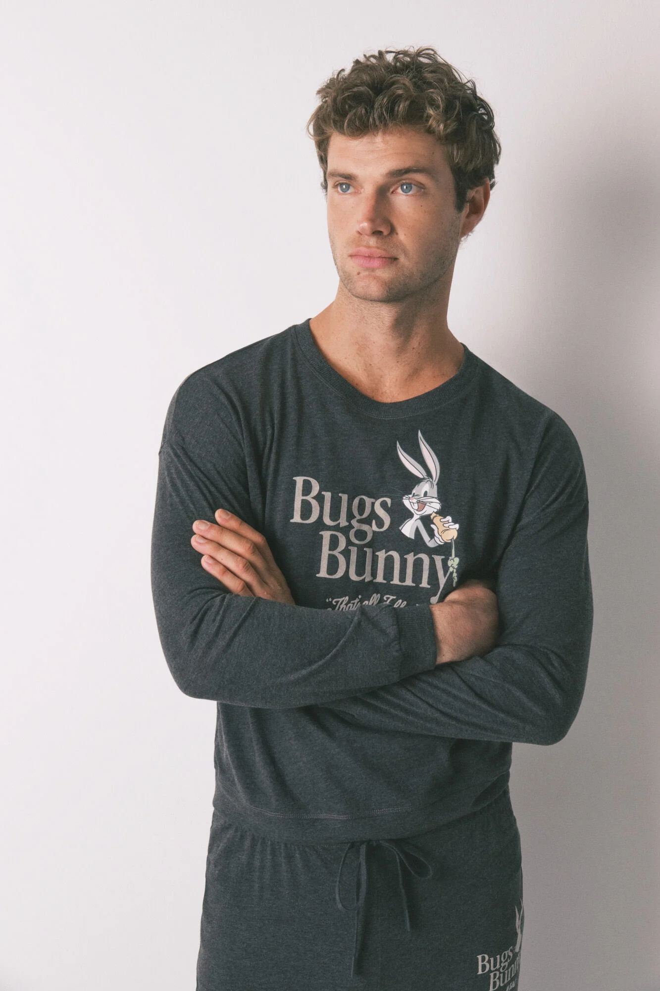 Bugs Bunny gray cotton long pyjamas - Image 6