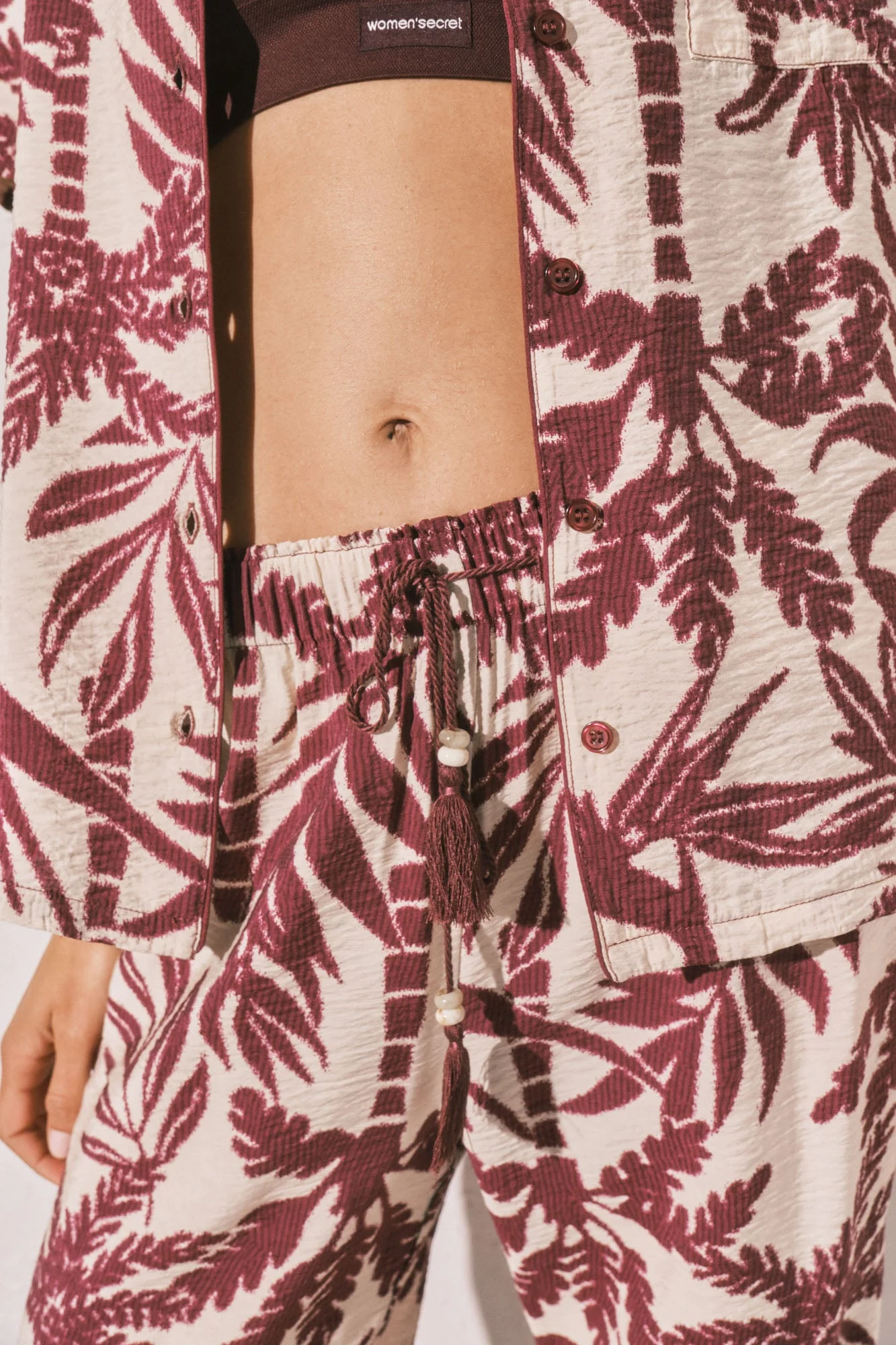 Burgundy classic long pyjamas - Image 3