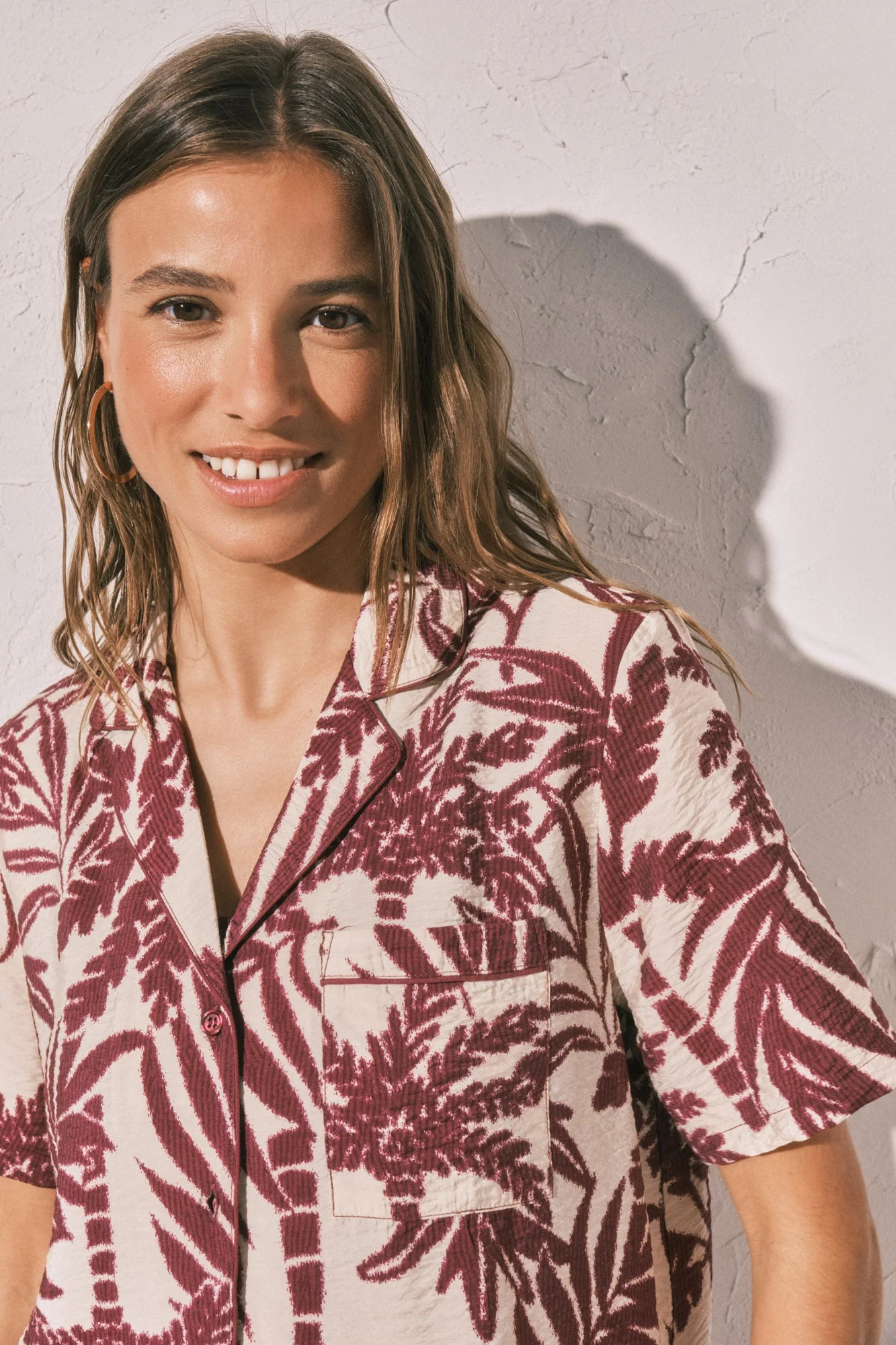 Burgundy classic long pyjamas - Image 4