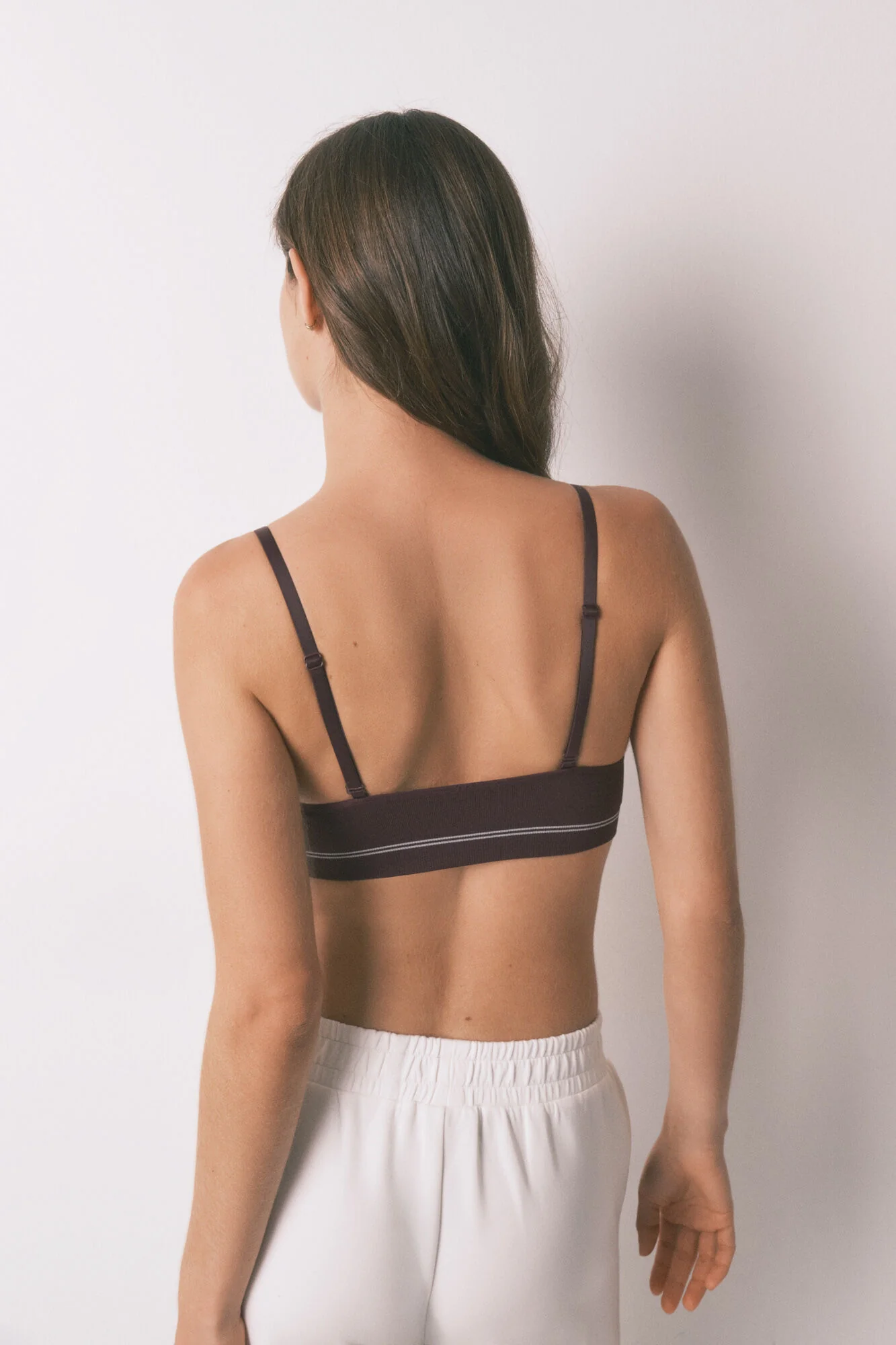 Burgundy NATURAL seamless triangle top - Image 2