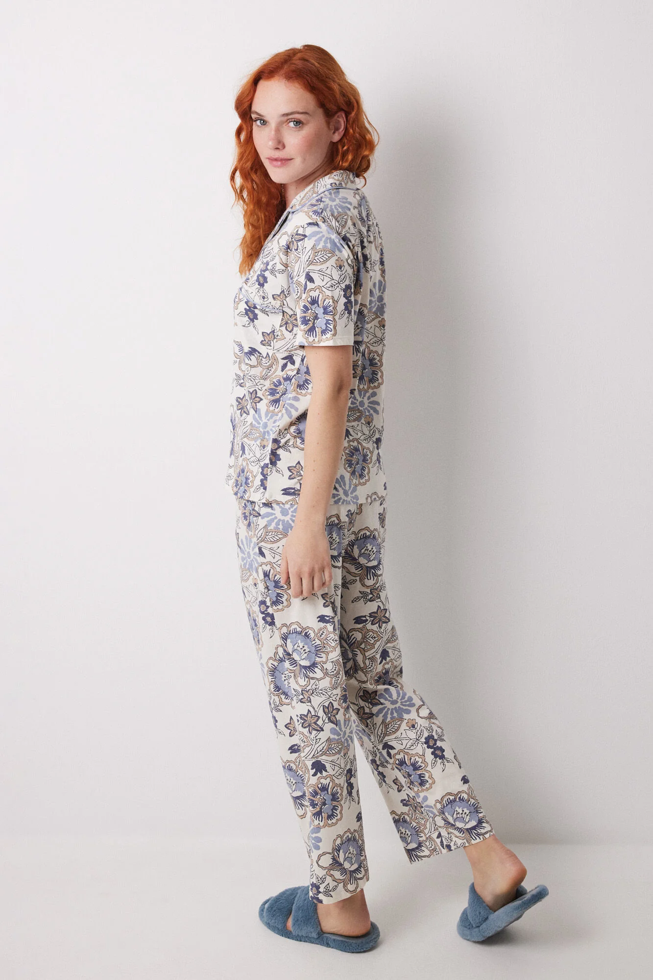 Capri classic pyjamas 100% cotton flowers - Image 2