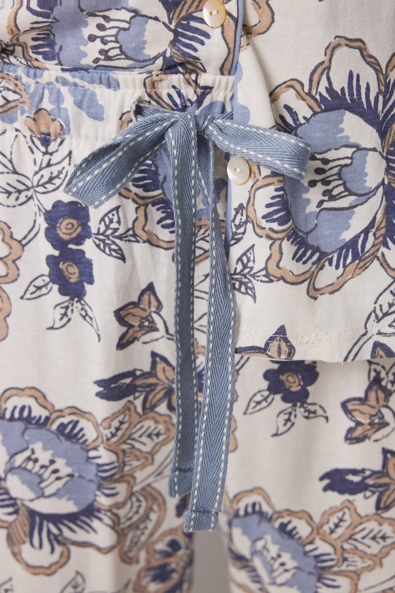 Capri classic pyjamas 100% cotton flowers - Image 4
